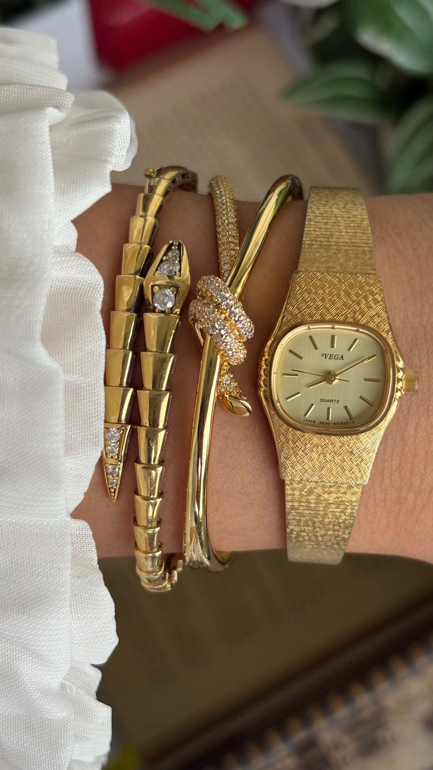 Vintage Dainty Vega Citizen Watch in Gold Tone