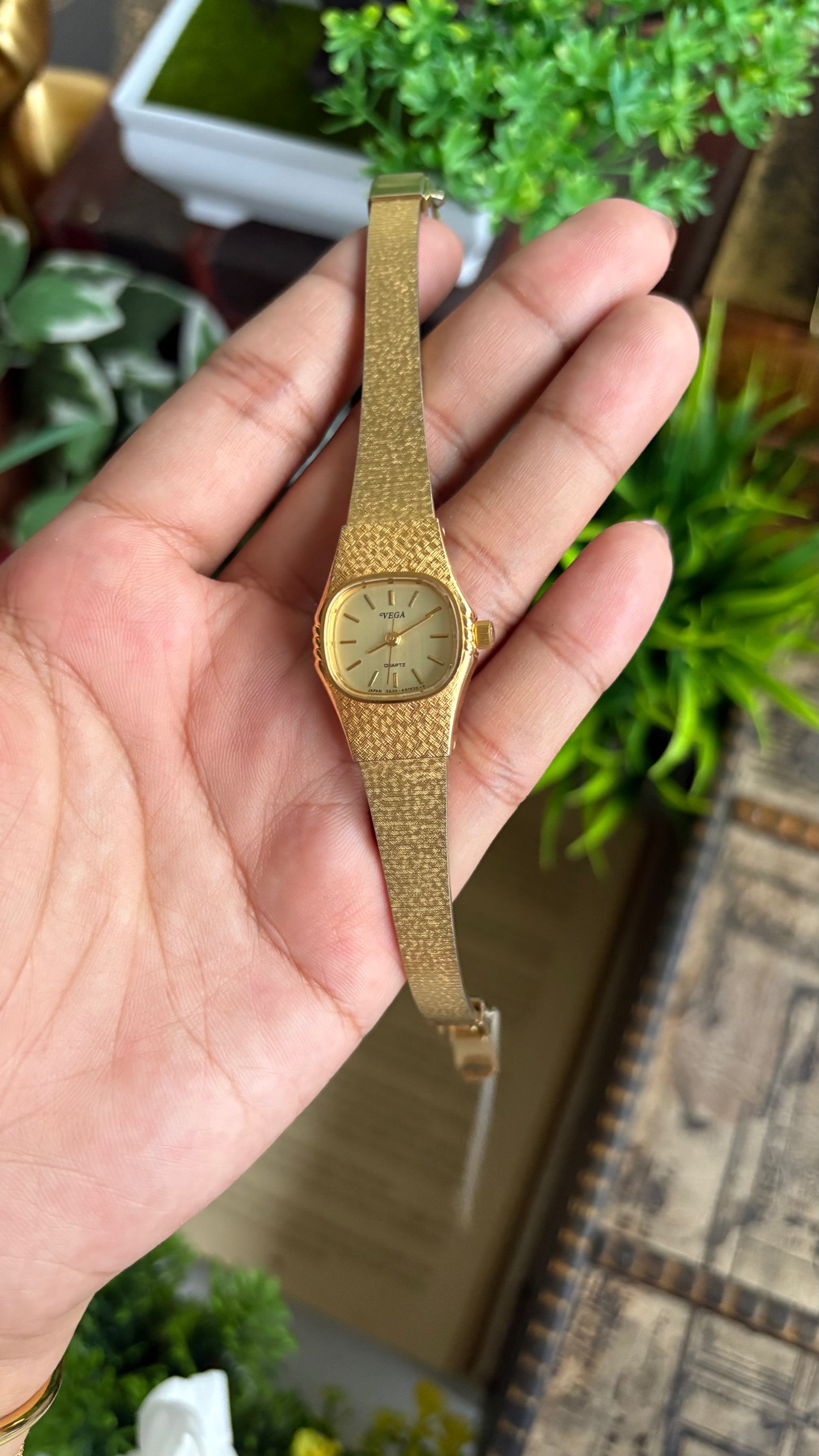 Vintage Dainty Vega Citizen Watch in Gold Tone