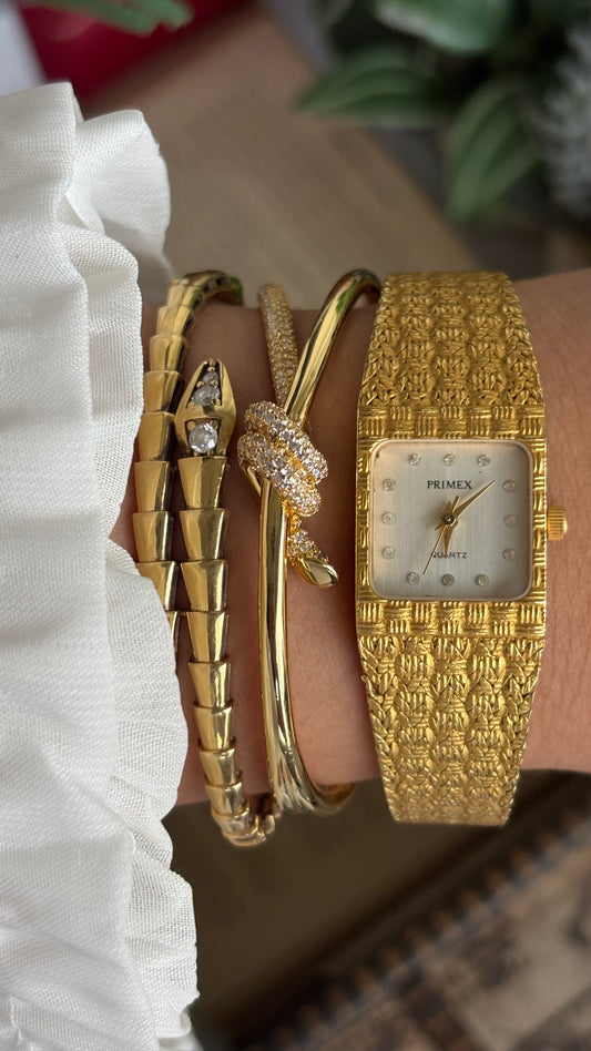 Vintage Primex Women’s Dress Watch in Gold Tone Beautiful Straps