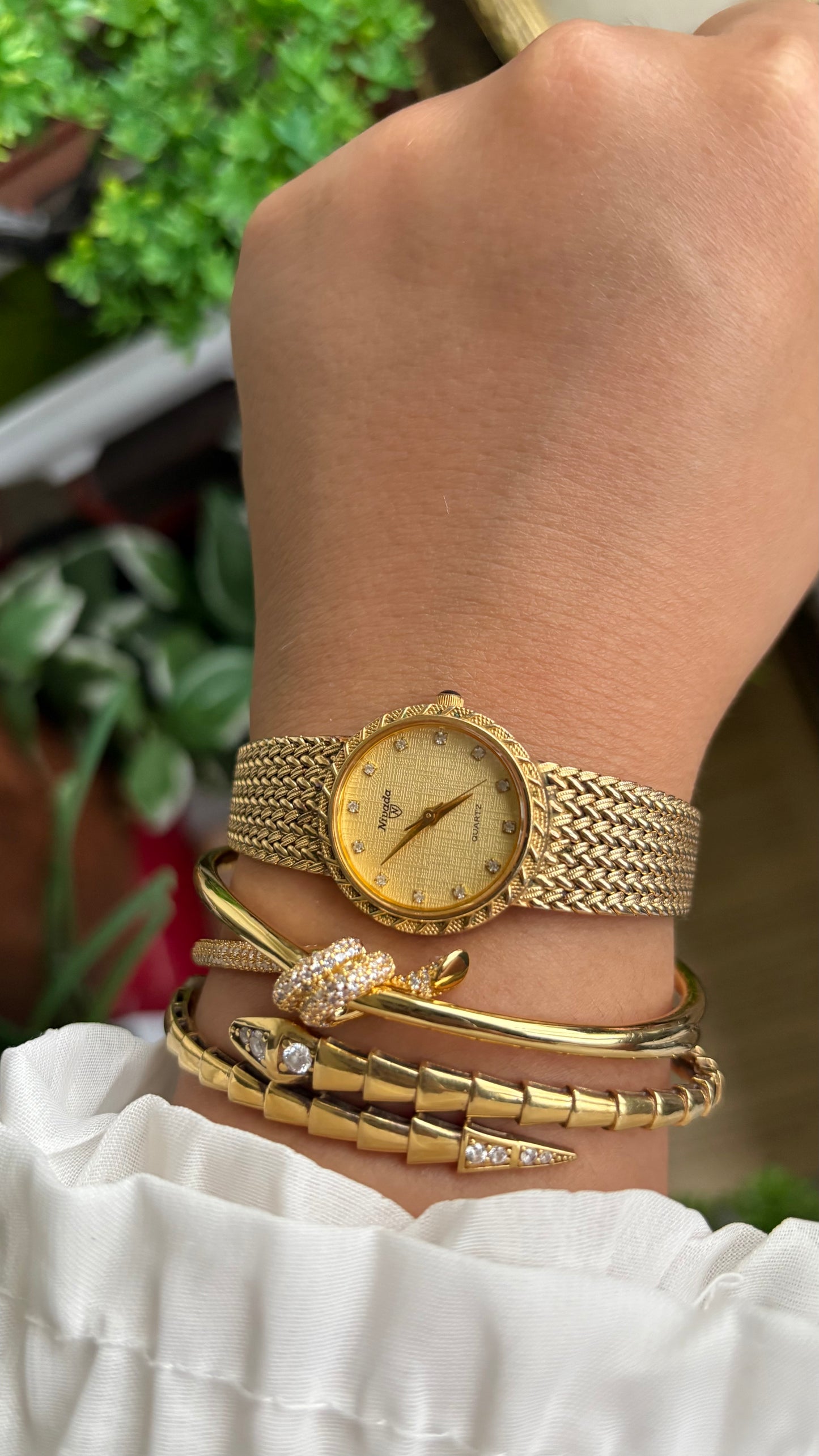Vintage Nivada Watch in Gold Tone