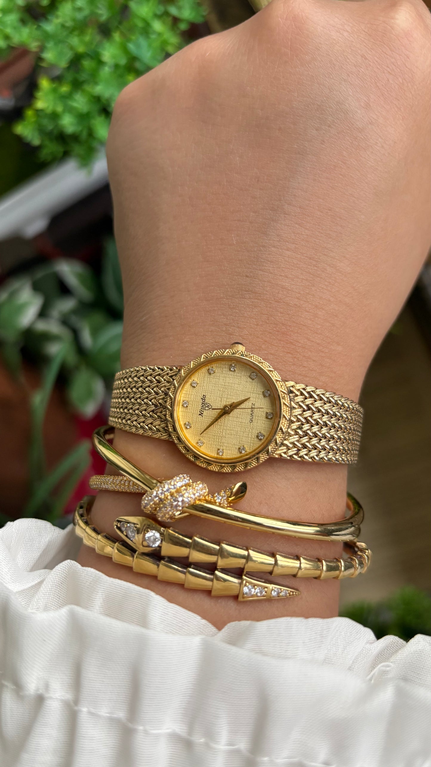 Vintage Nivada Watch in Gold Tone