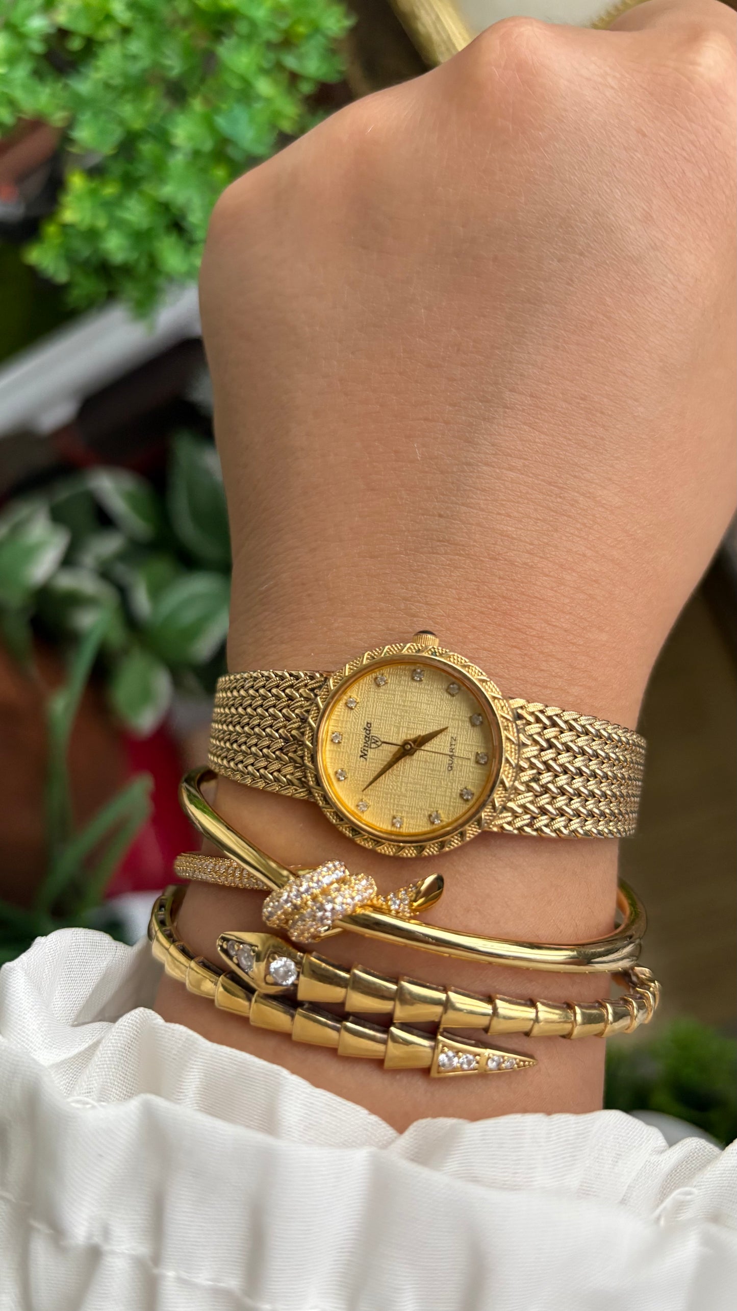 Vintage Nivada Watch in Gold Tone