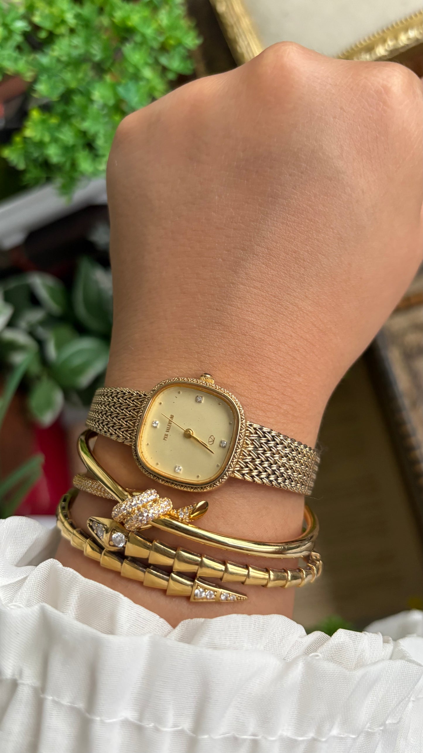Vintage Valentino Watch in Gold Tone