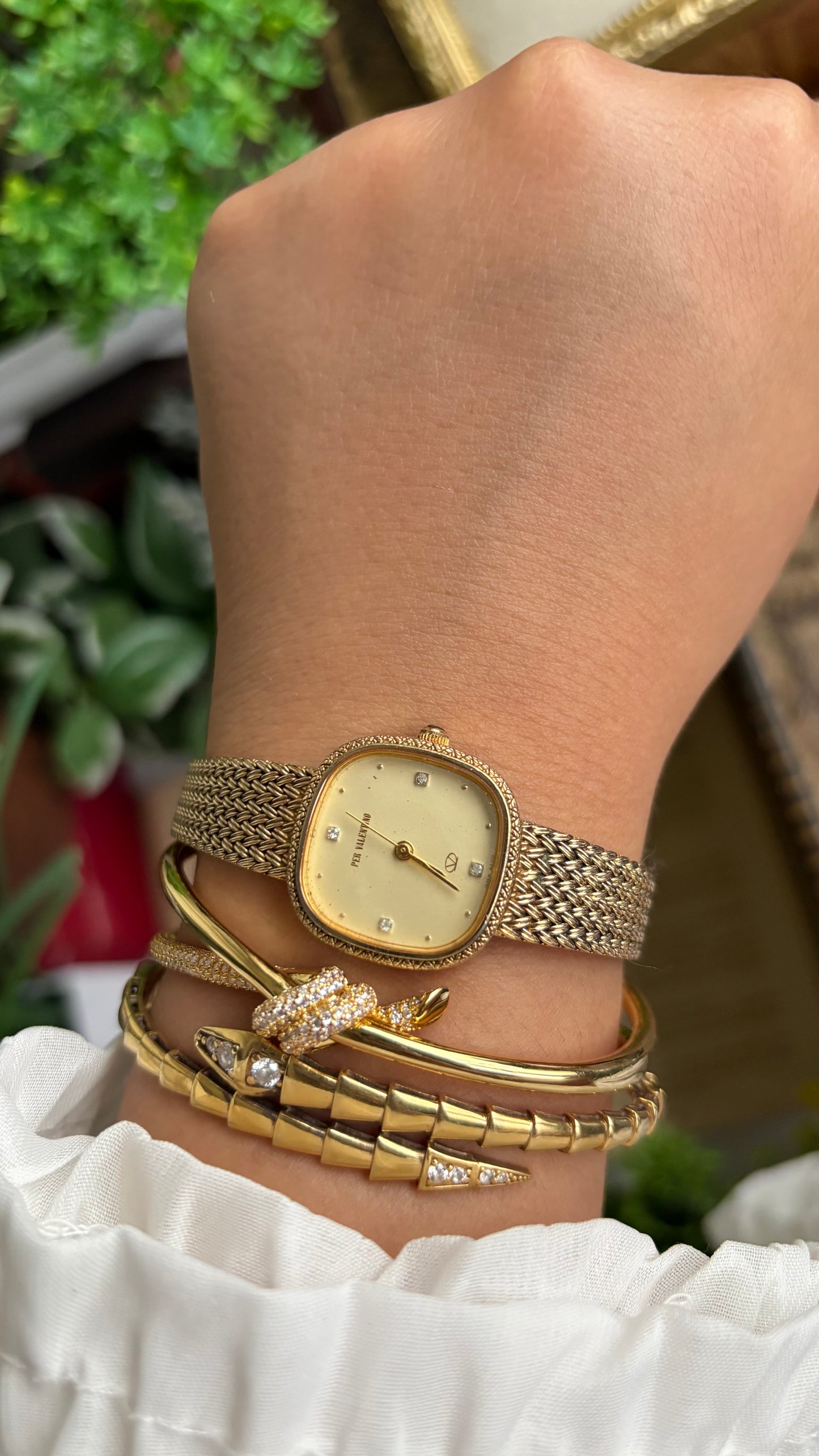 Vintage Valentino Watch in Gold Tone