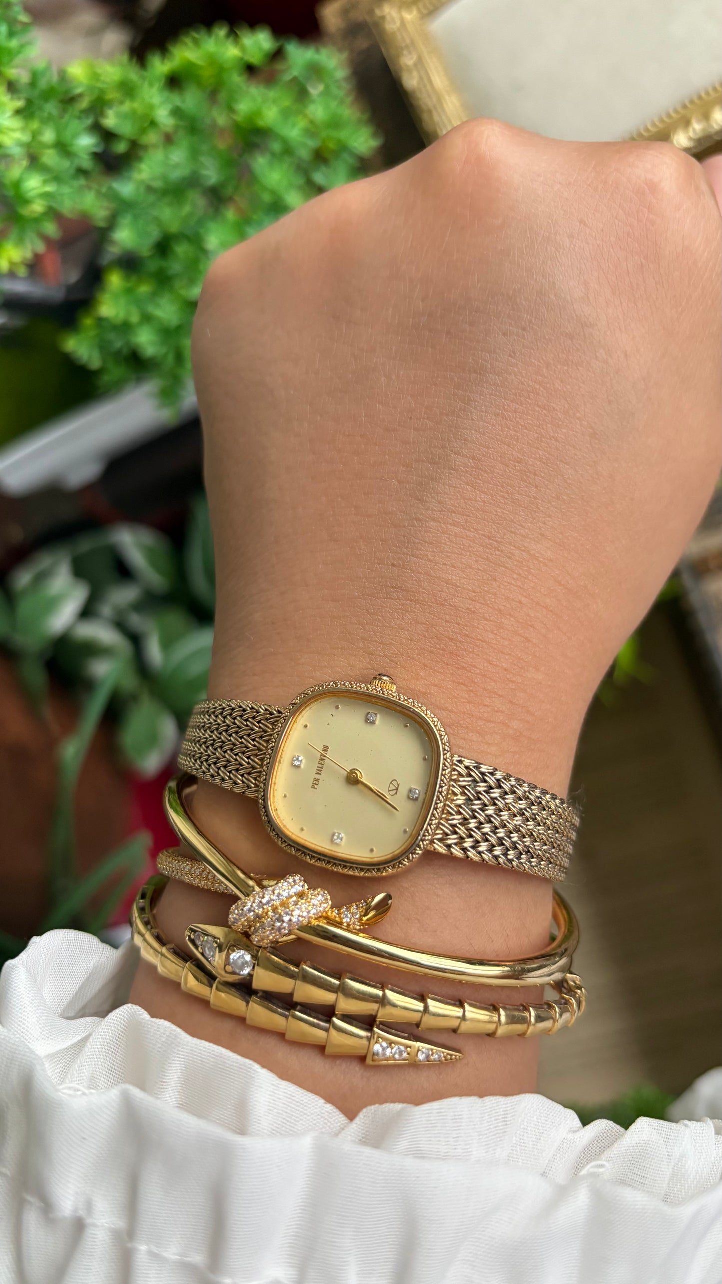 Vintage Valentino Watch in Gold Tone
