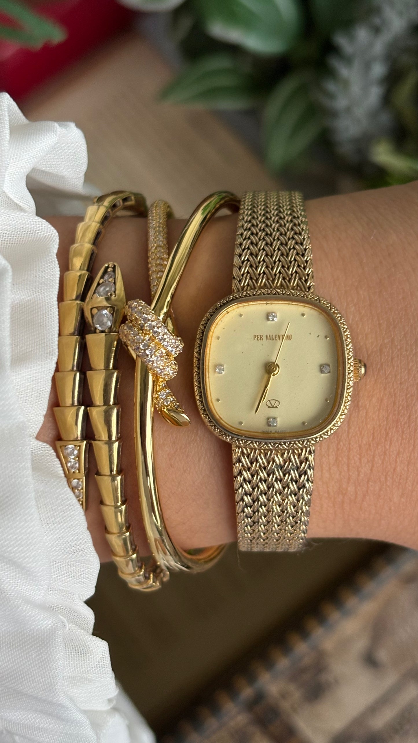 Vintage Valentino Watch in Gold Tone