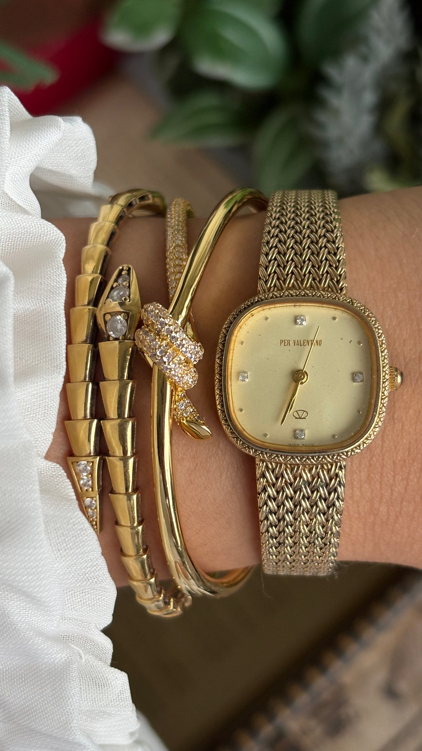 Vintage Valentino Watch in Gold Tone
