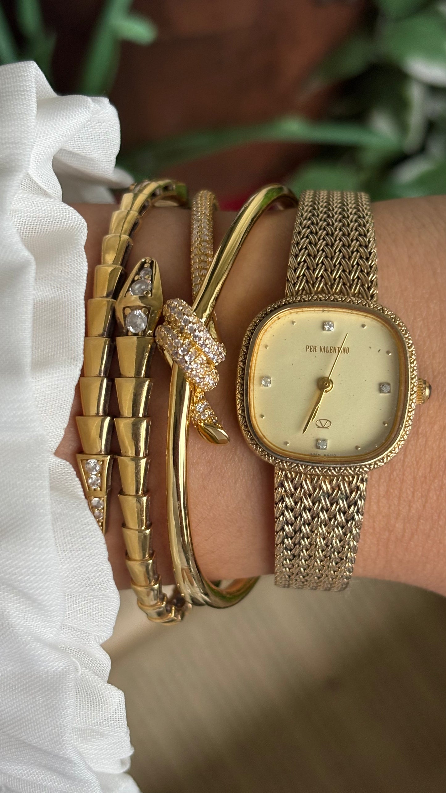 Vintage Valentino Watch in Gold Tone