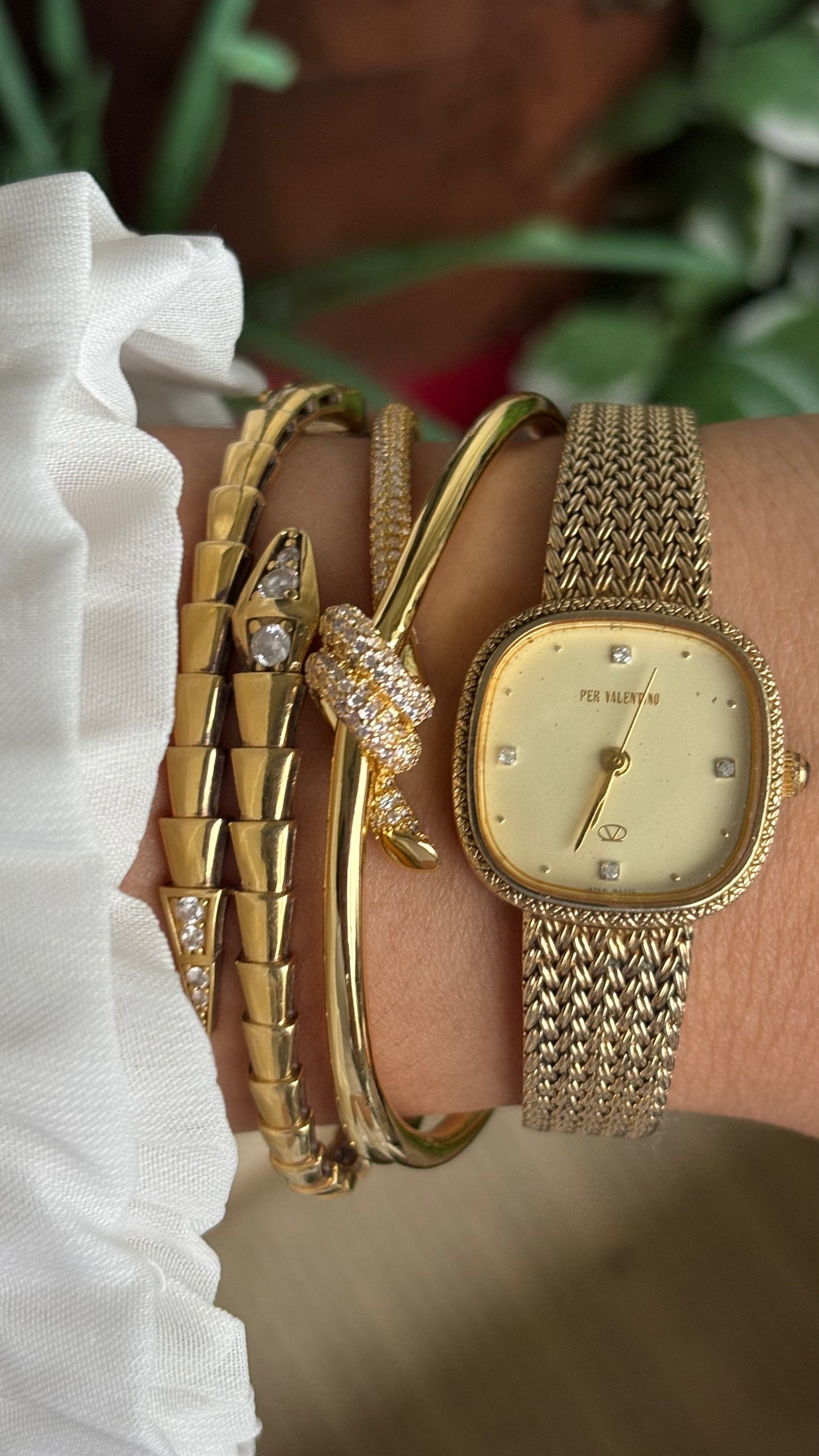 Vintage Valentino Watch in Gold Tone
