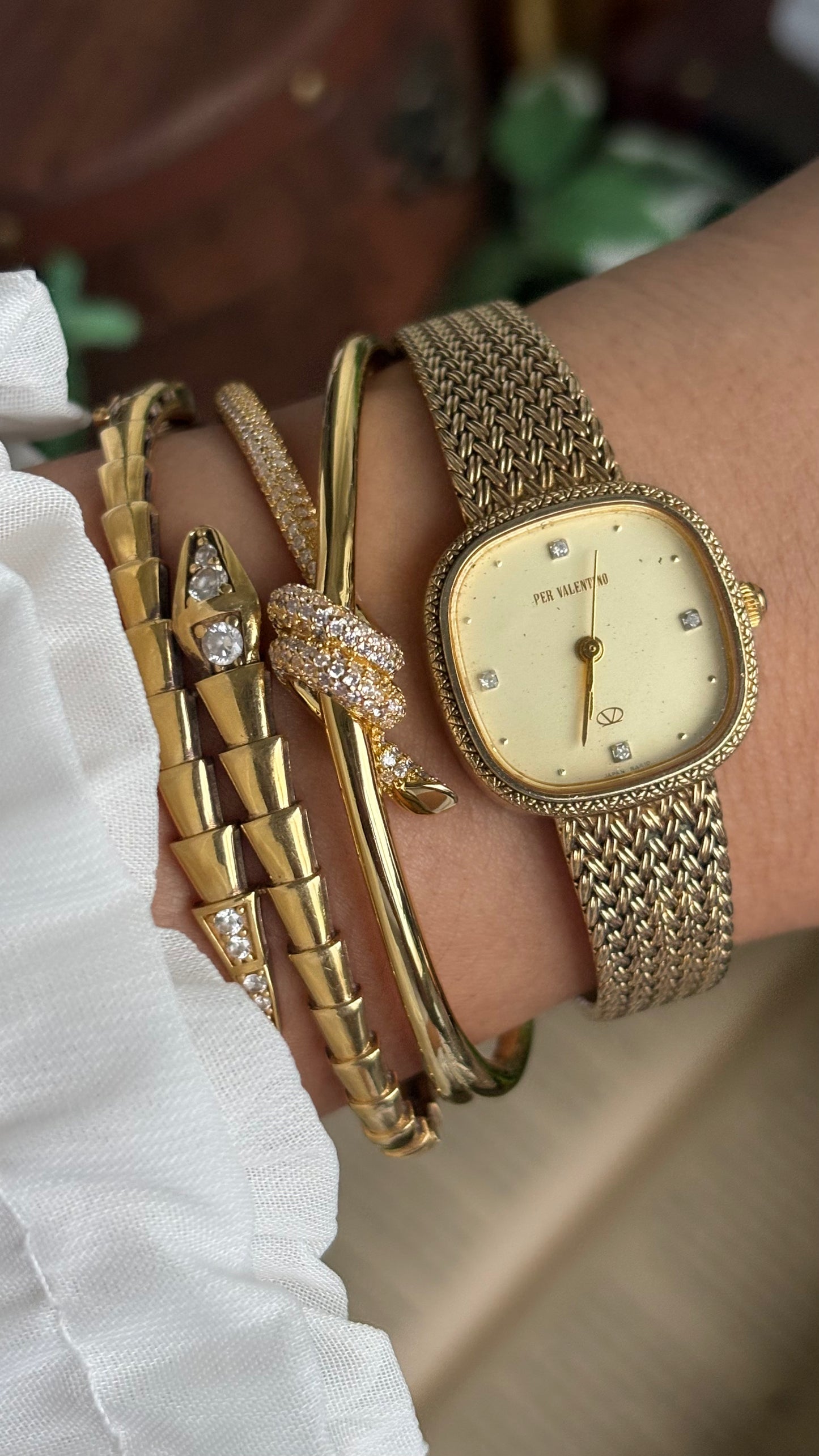 Vintage Valentino Watch in Gold Tone