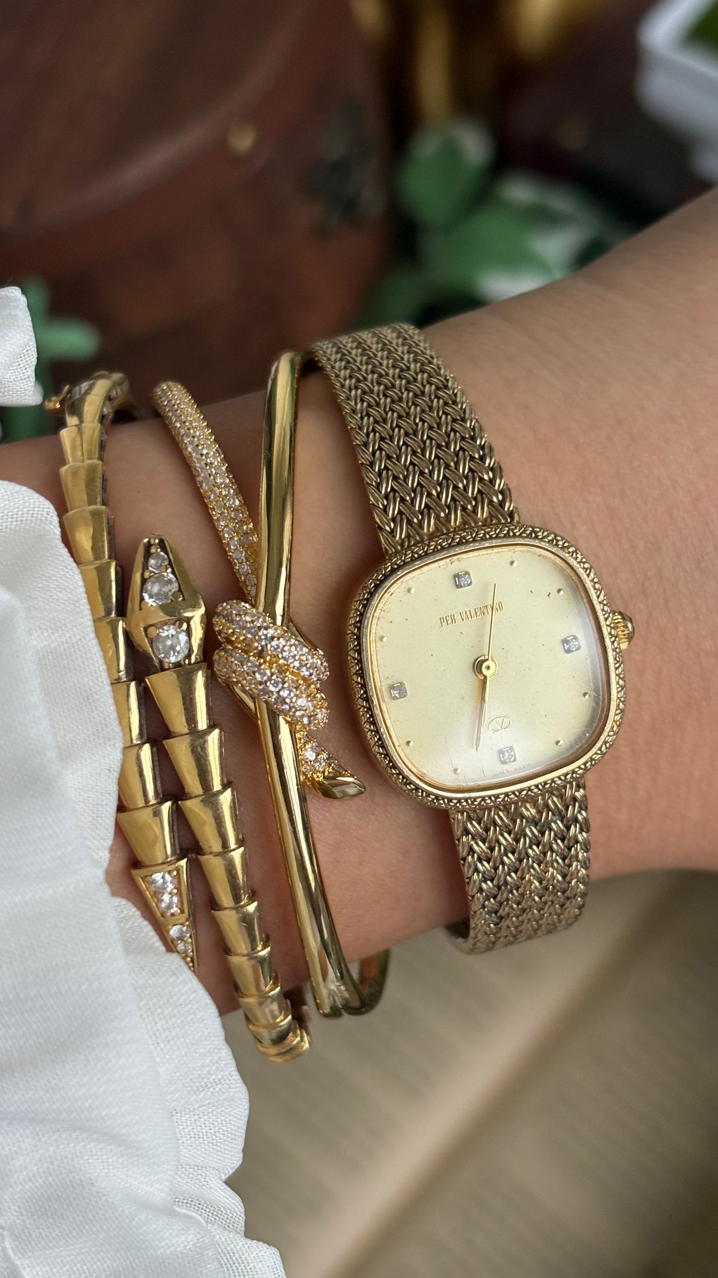 Vintage Valentino Watch in Gold Tone
