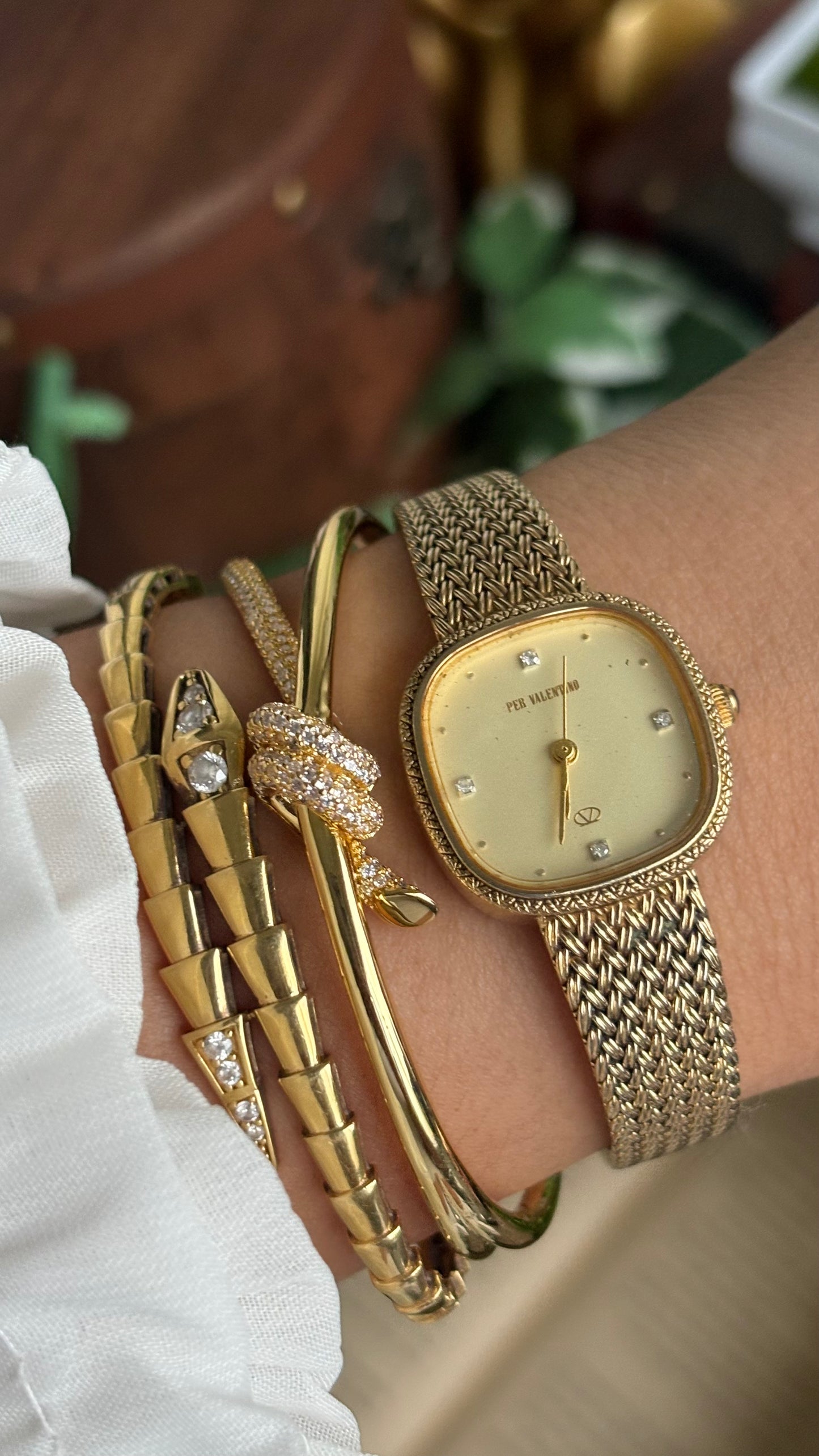 Vintage Valentino Watch in Gold Tone