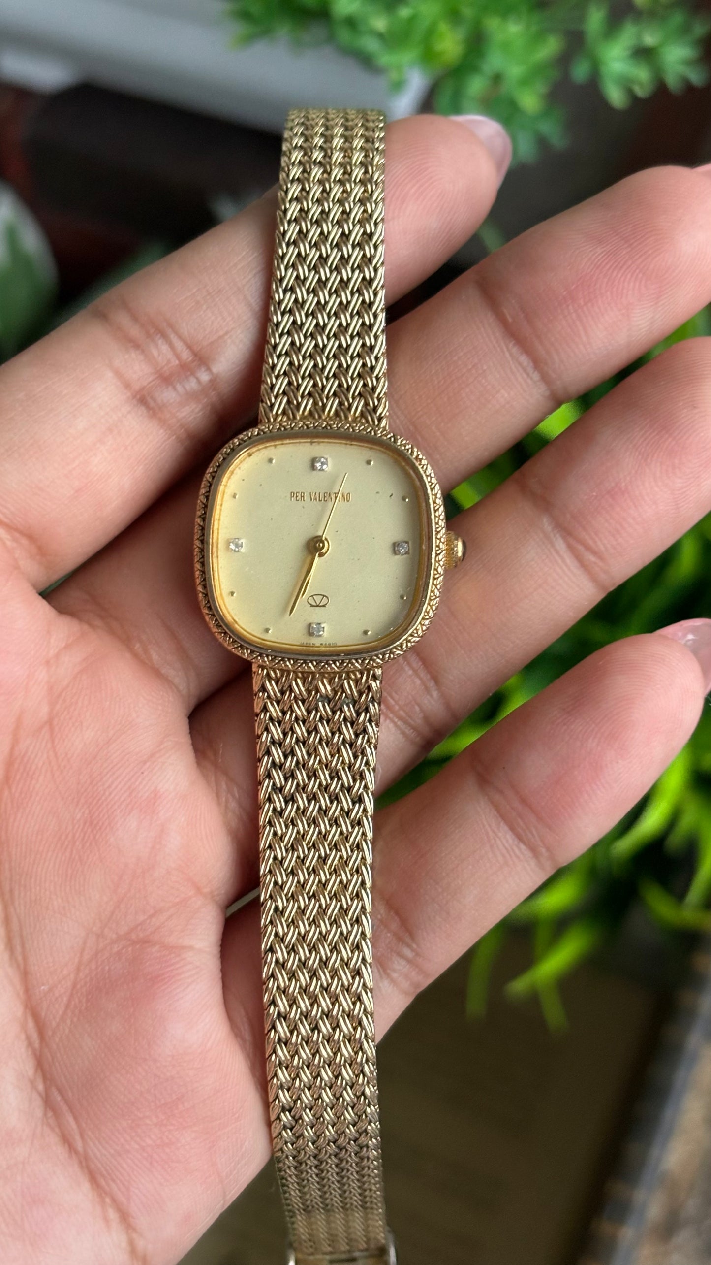 Vintage Valentino Watch in Gold Tone