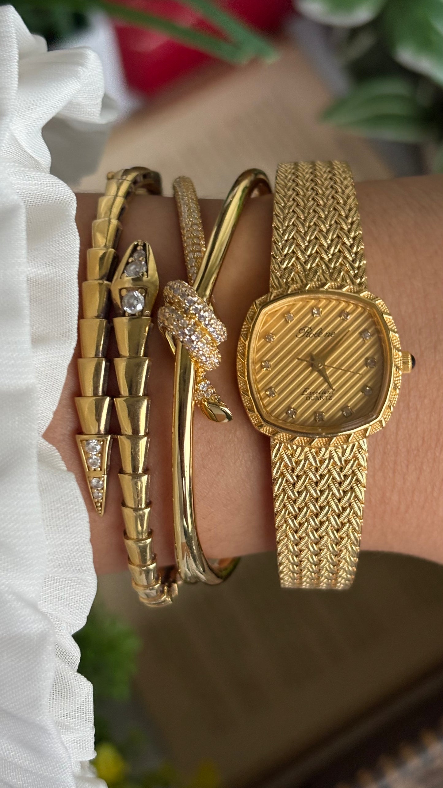 Vintage Rolene Excellent Watch in Gold Tone