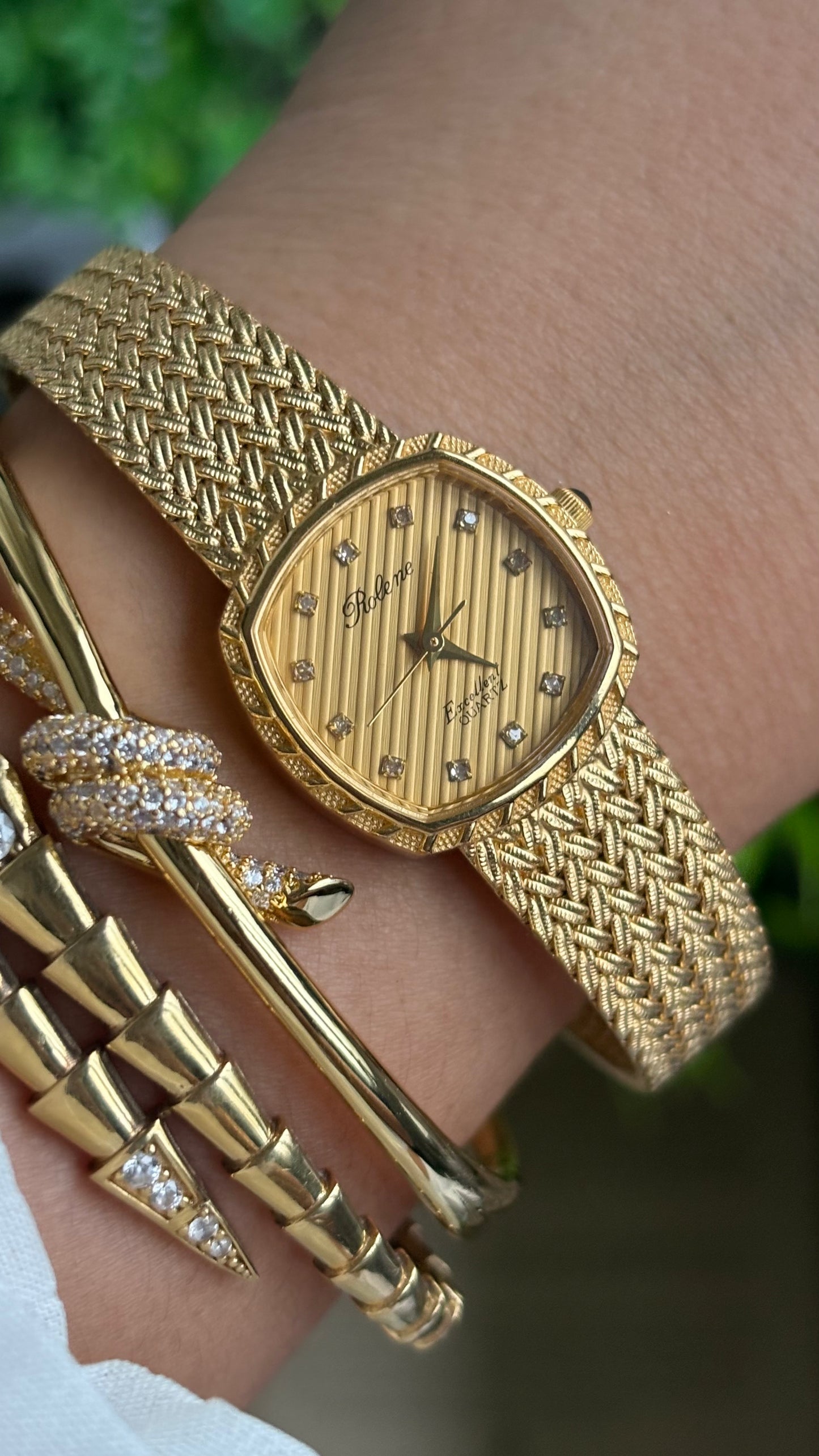 Vintage Rolene Excellent Watch in Gold Tone