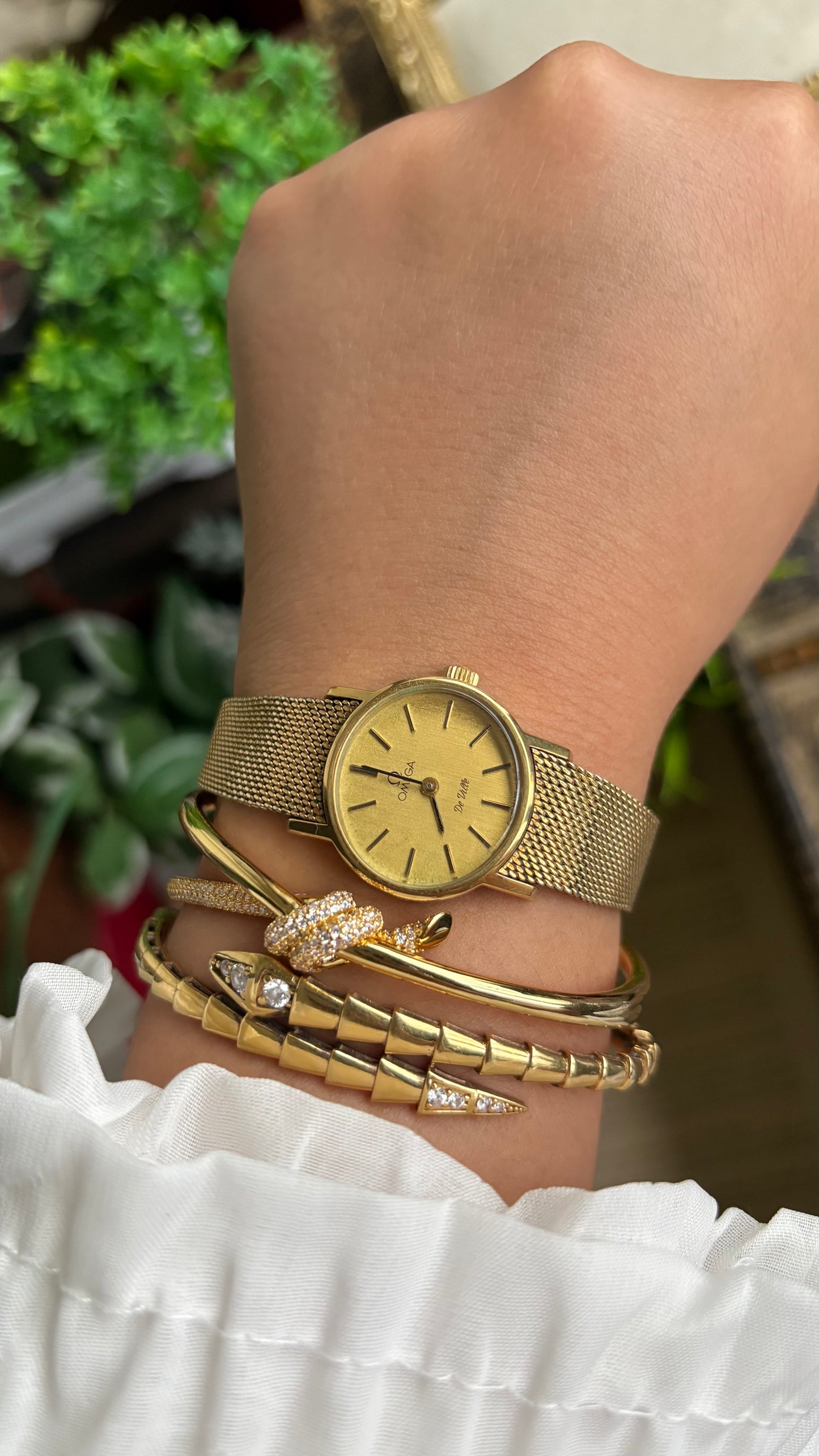 Vintage Omega De Ville Women’s Dress Watch in Gold Tone with Omega Box