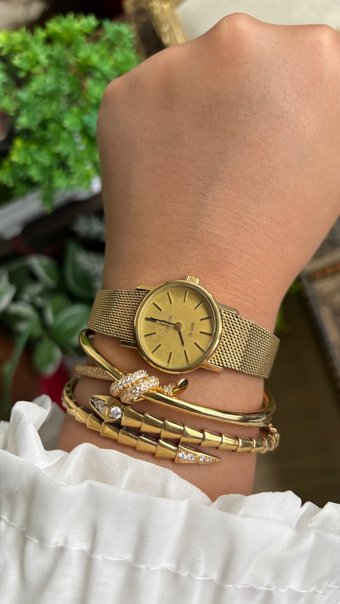 Vintage Omega De Ville Women’s Dress Watch in Gold Tone with Omega Box