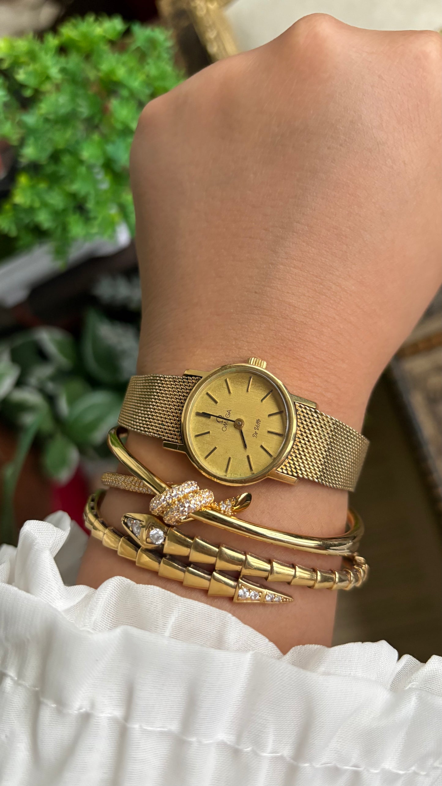 Vintage Omega De Ville Women’s Dress Watch in Gold Tone with Omega Box