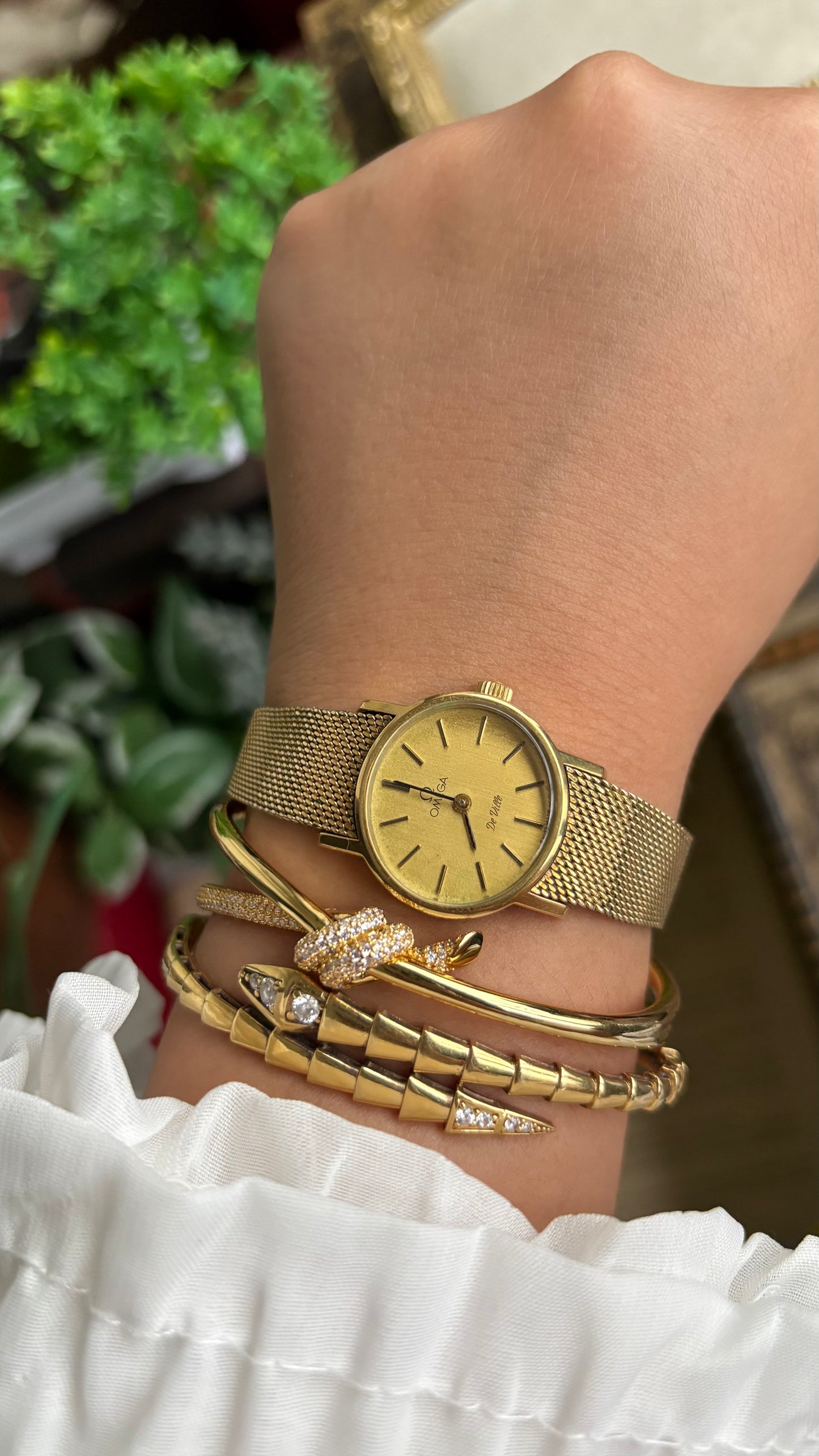 Vintage Omega De Ville Women’s Dress Watch in Gold Tone with Omega Box