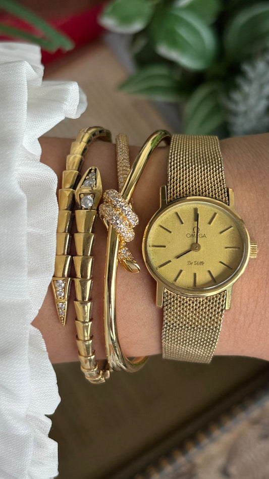 Vintage Omega De Ville Women’s Dress Watch in Gold Tone with Omega Box