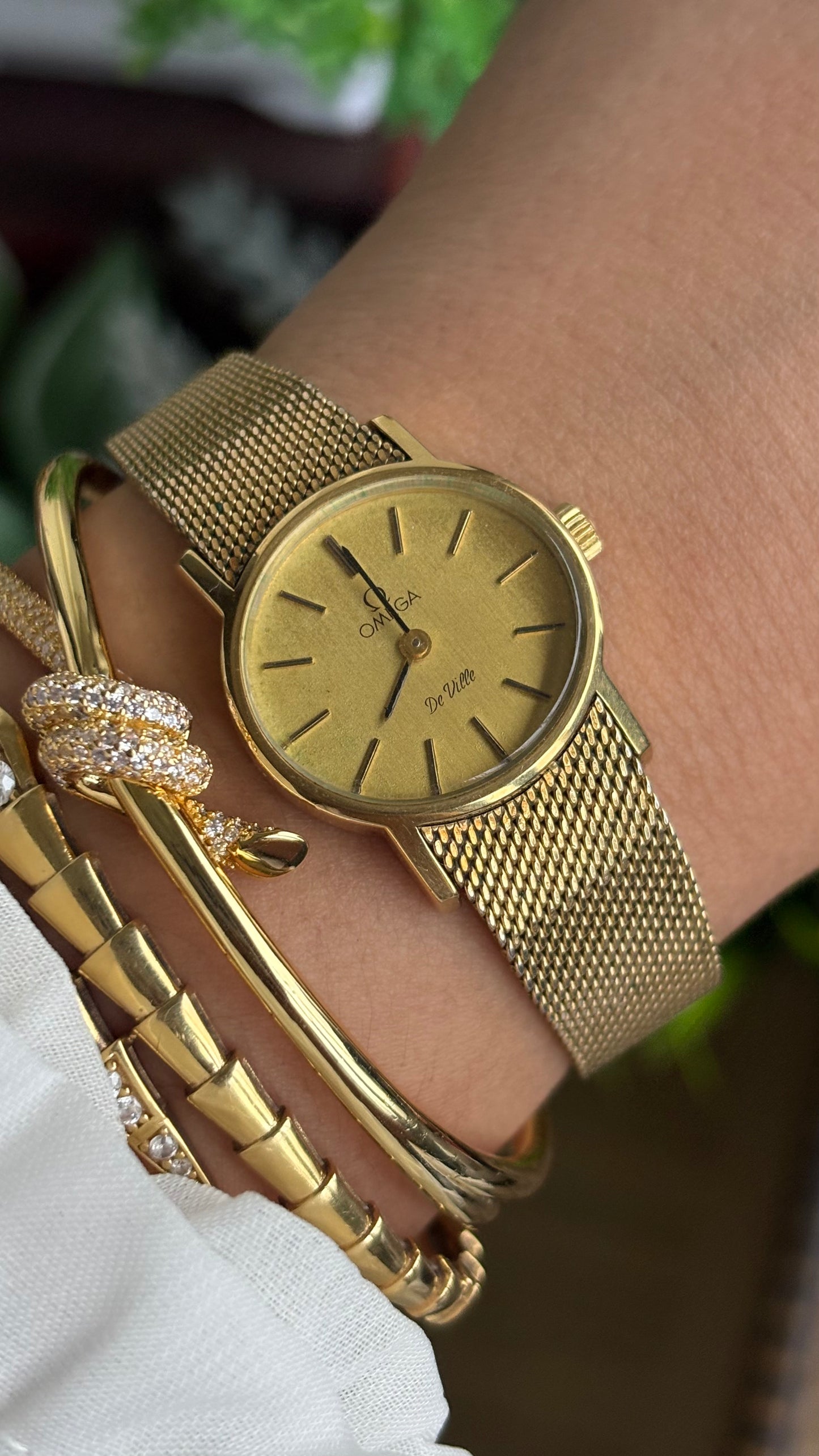 Vintage Omega De Ville Women’s Dress Watch in Gold Tone with Omega Box