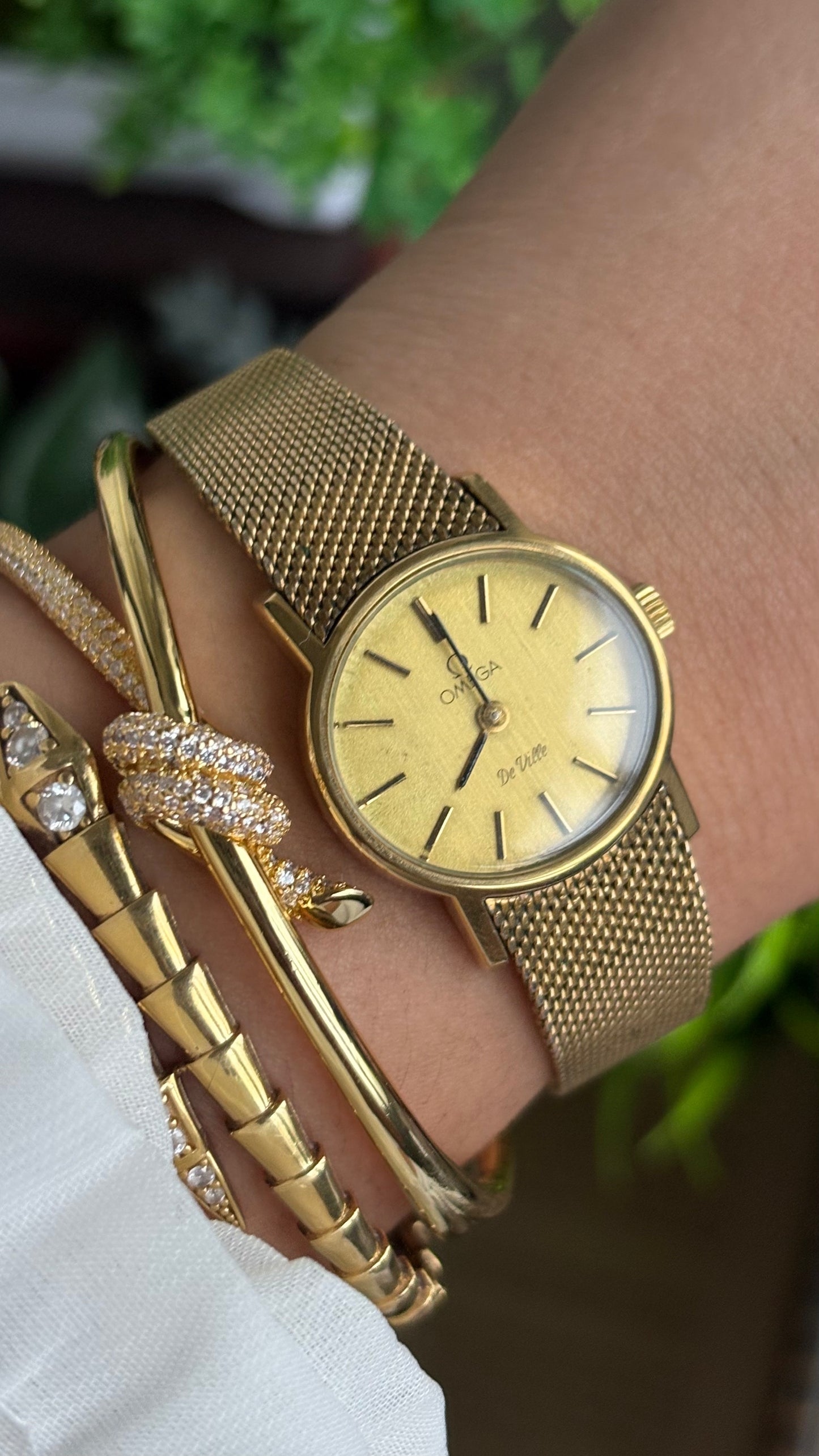 Vintage Omega De Ville Women’s Dress Watch in Gold Tone with Omega Box