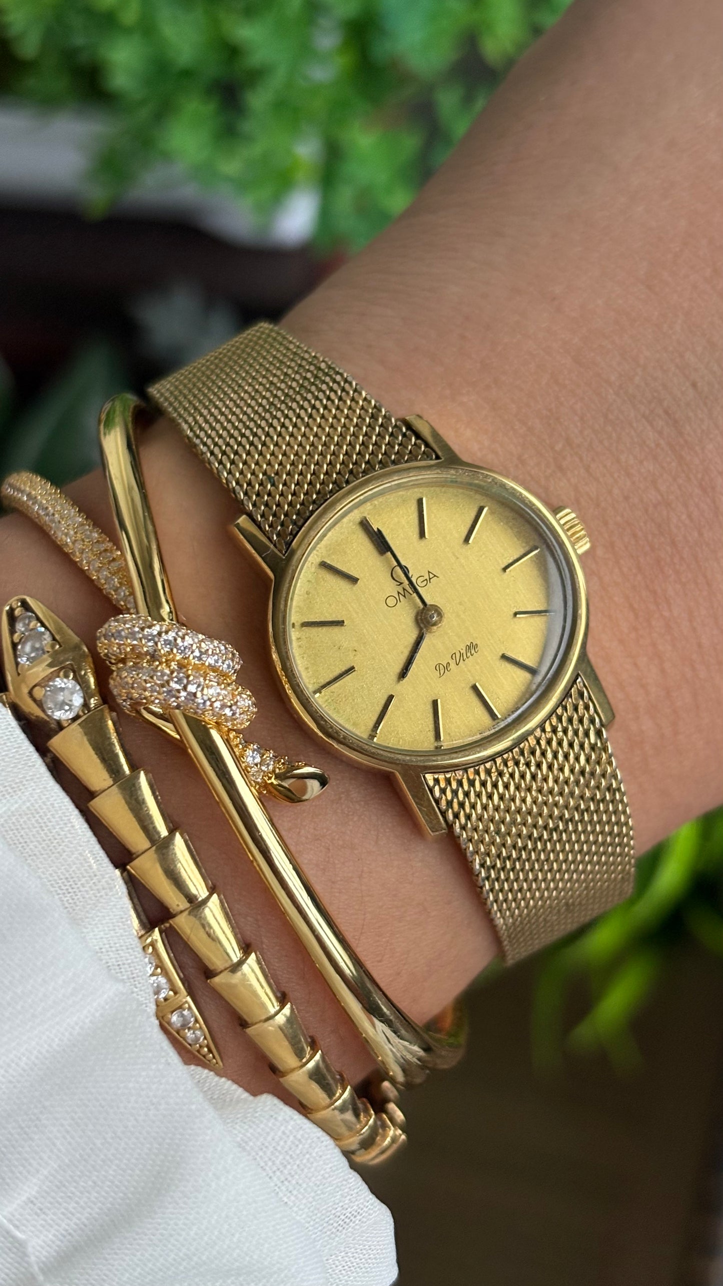 Vintage Omega De Ville Women’s Dress Watch in Gold Tone with Omega Box