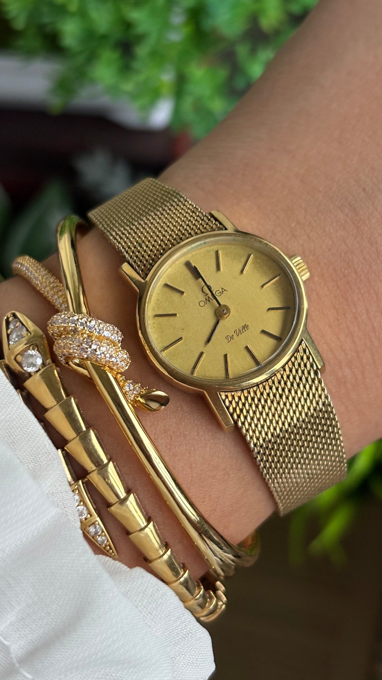Vintage Omega De Ville Women’s Dress Watch in Gold Tone with Omega Box