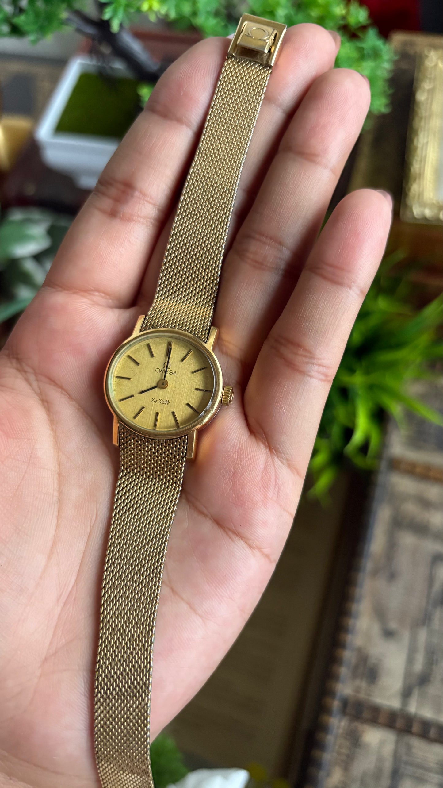 Vintage Omega De Ville Women’s Dress Watch in Gold Tone with Omega Box