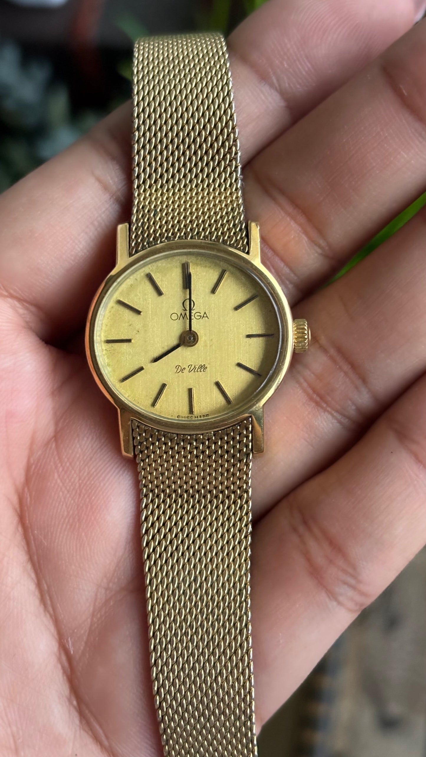 Vintage Omega De Ville Women’s Dress Watch in Gold Tone with Omega Box
