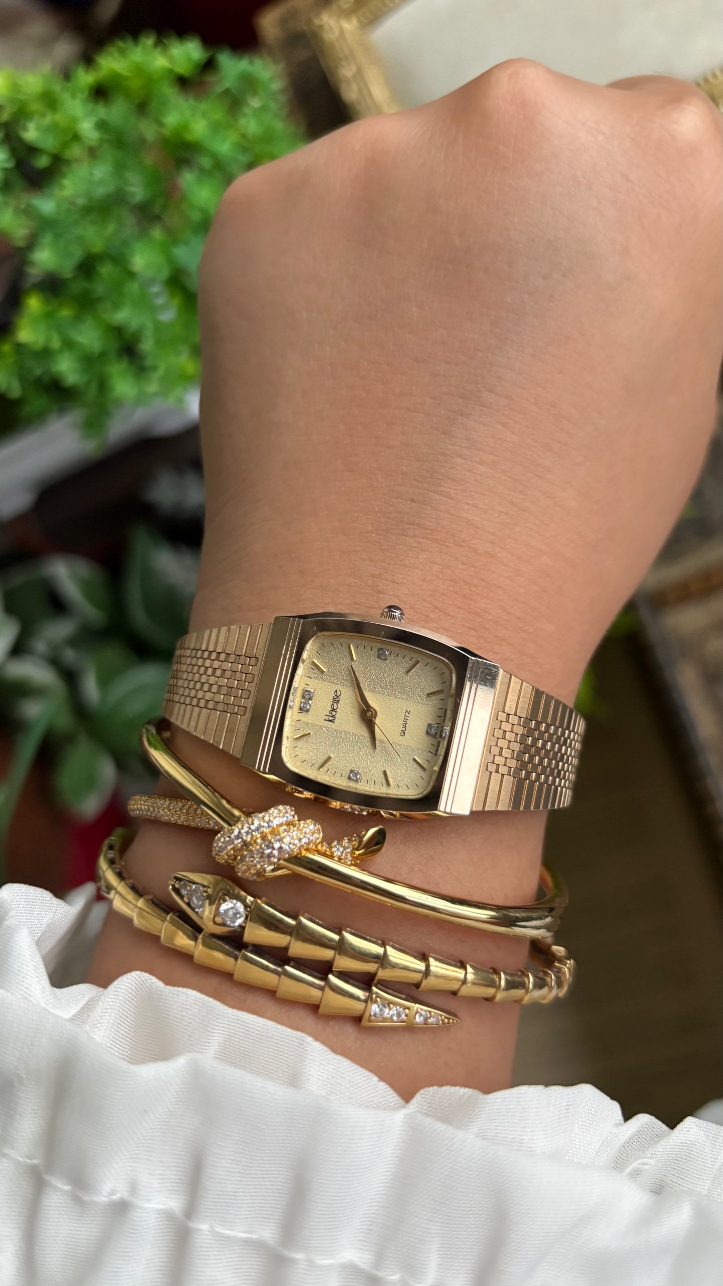 Vintage Klaeuse Swiss Watch in Gold Tone