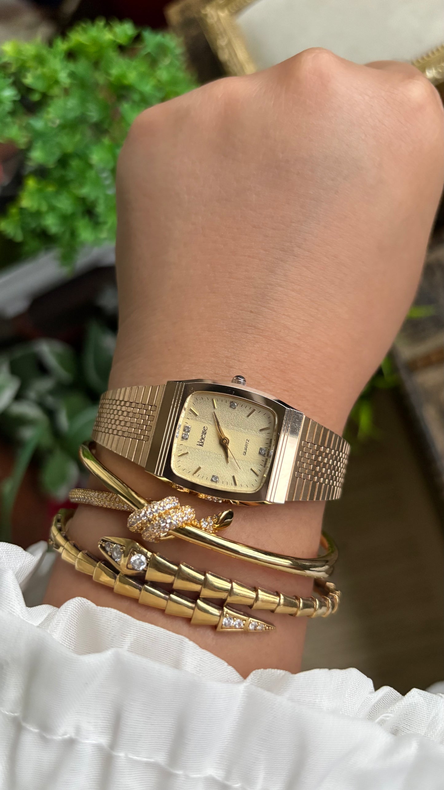 Vintage Klaeuse Swiss Watch in Gold Tone