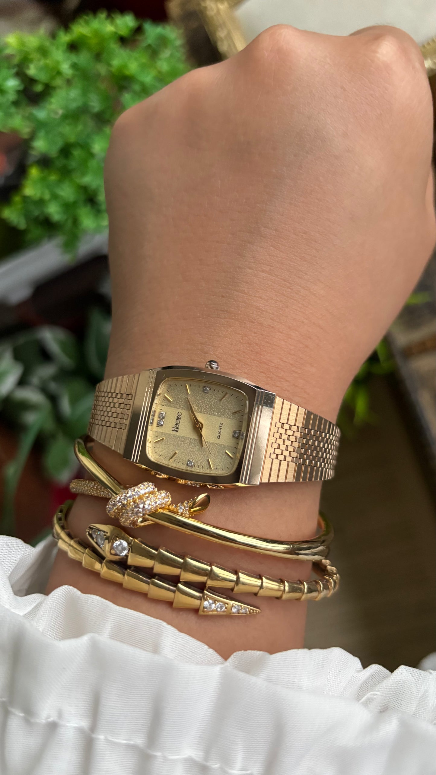Vintage Klaeuse Swiss Watch in Gold Tone