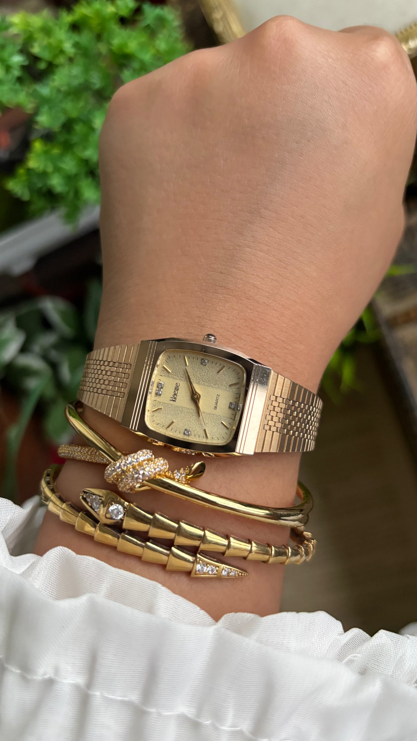 Vintage Klaeuse Swiss Watch in Gold Tone
