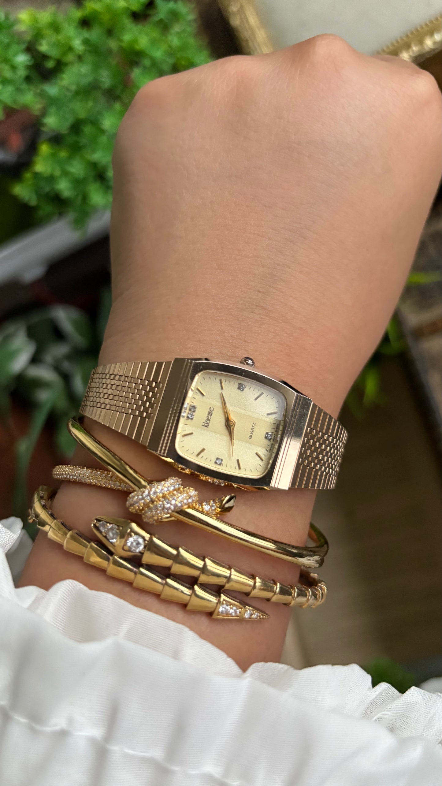 Vintage Klaeuse Swiss Watch in Gold Tone