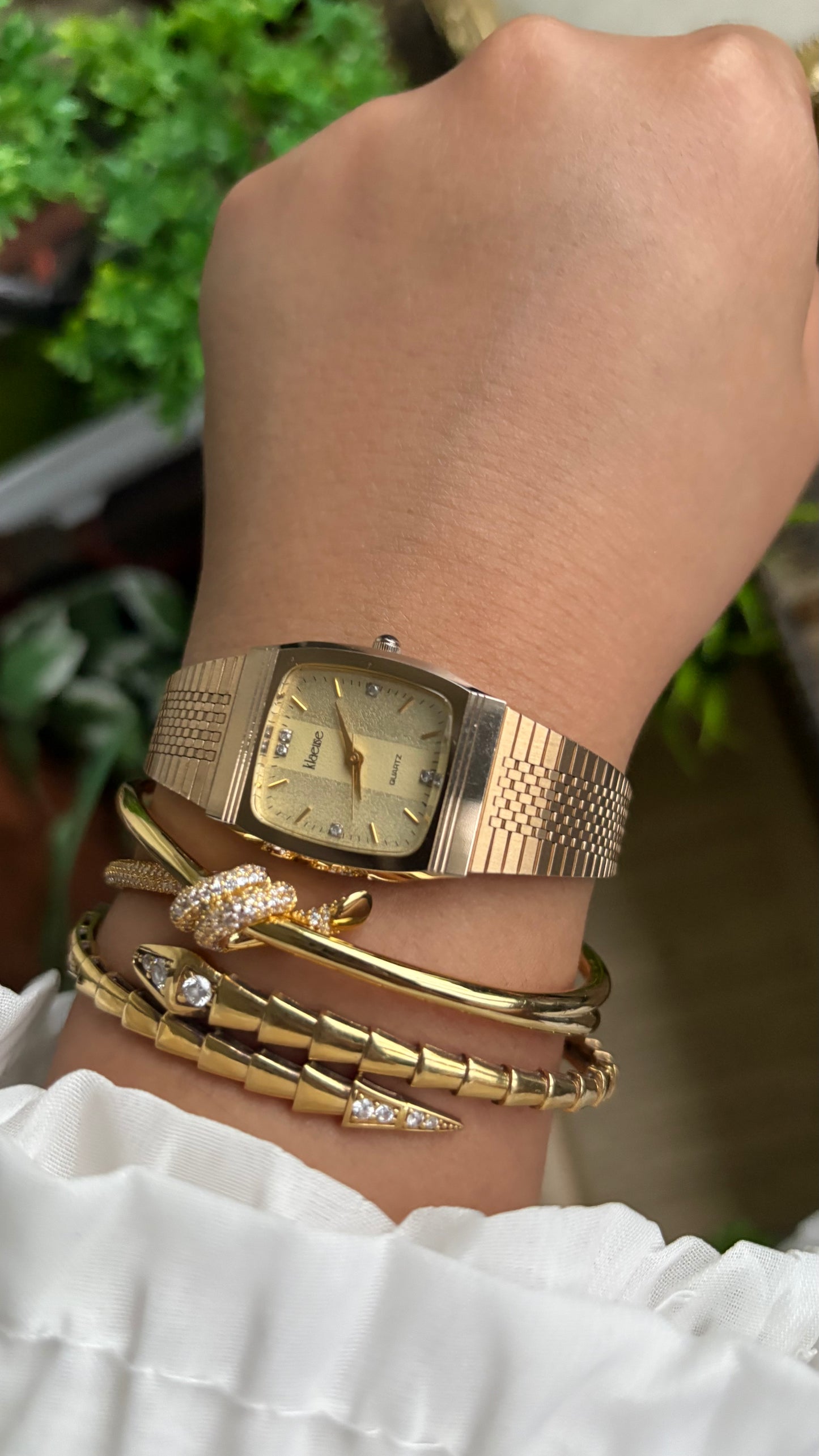 Vintage Klaeuse Swiss Watch in Gold Tone