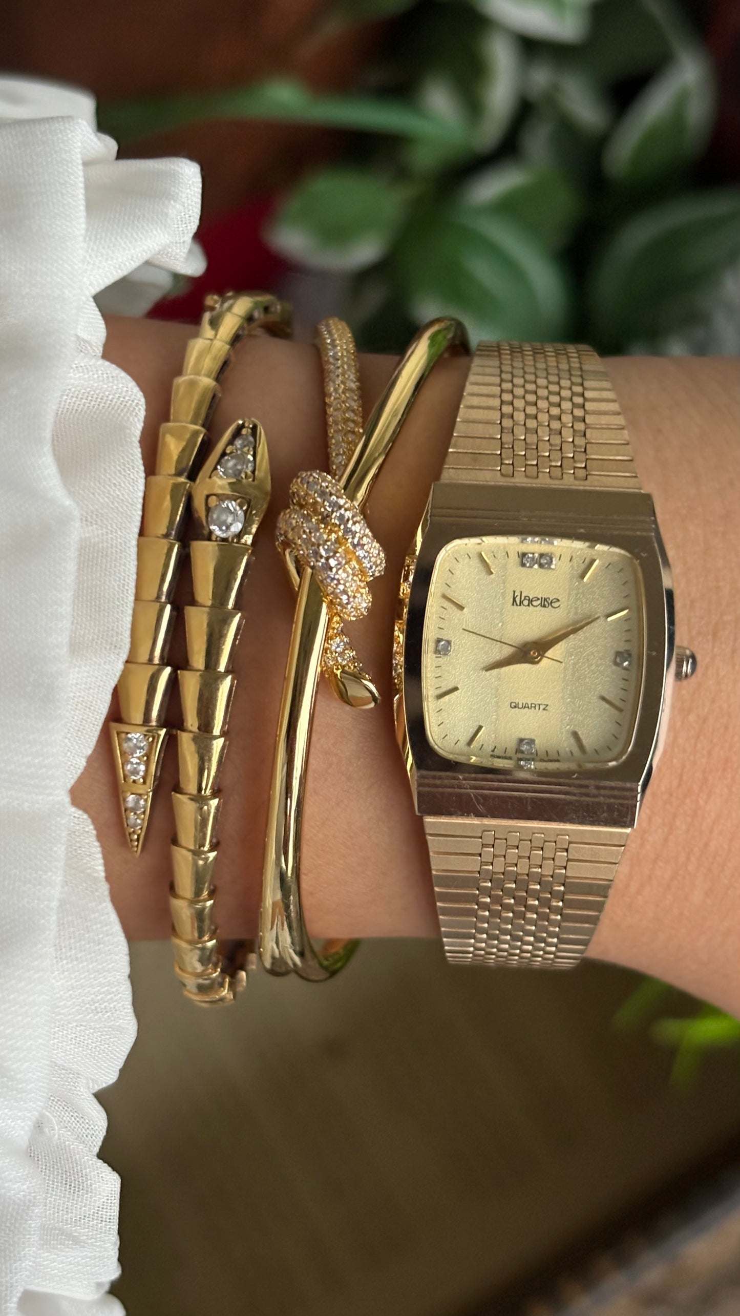 Vintage Klaeuse Swiss Watch in Gold Tone