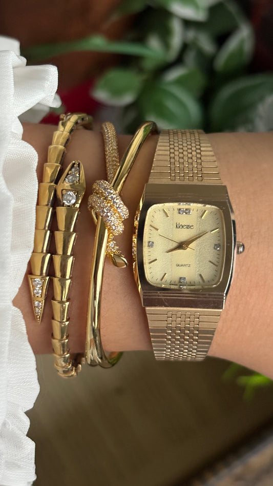 Vintage Klaeuse Swiss Watch in Gold Tone