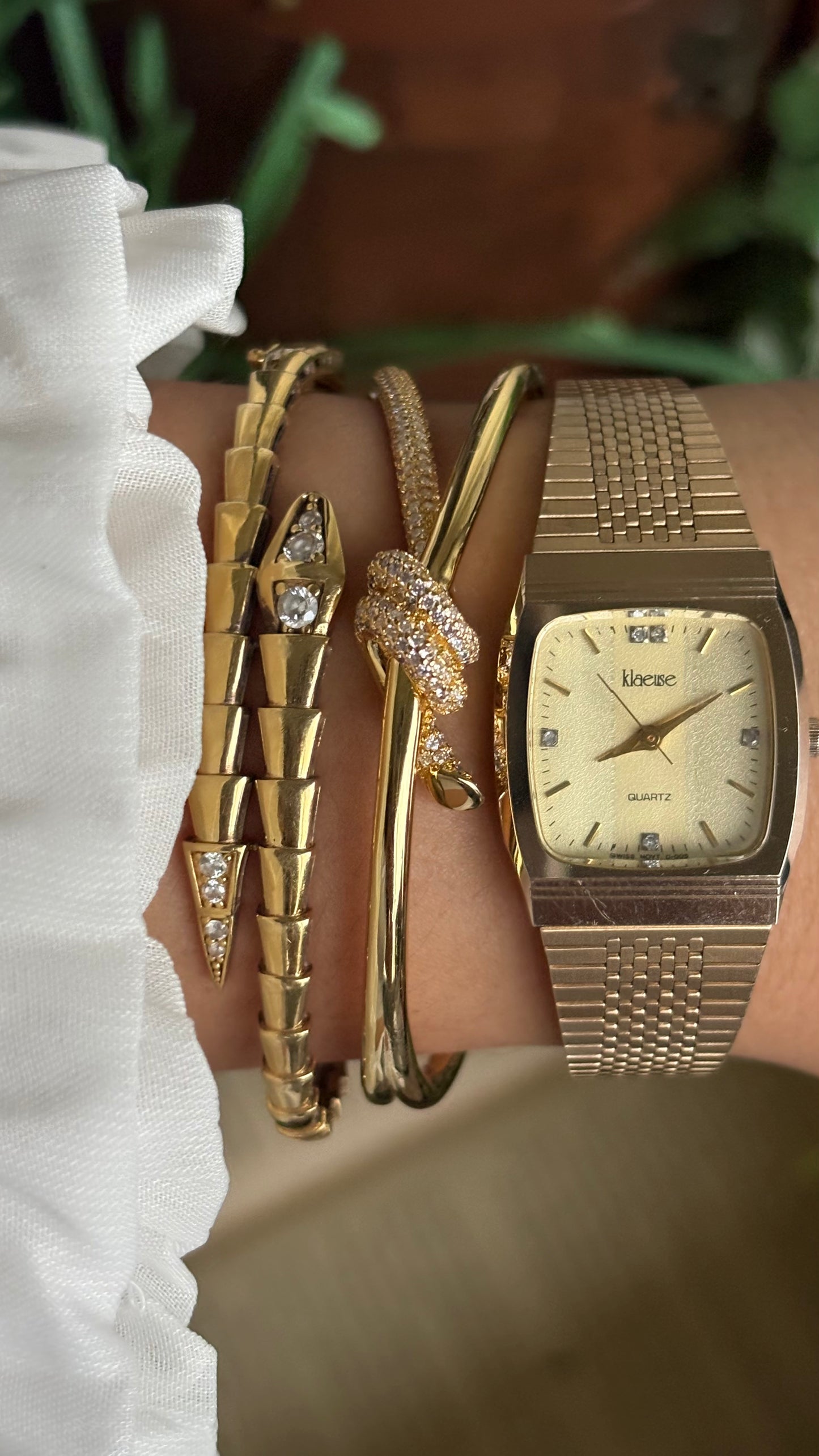 Vintage Klaeuse Swiss Watch in Gold Tone