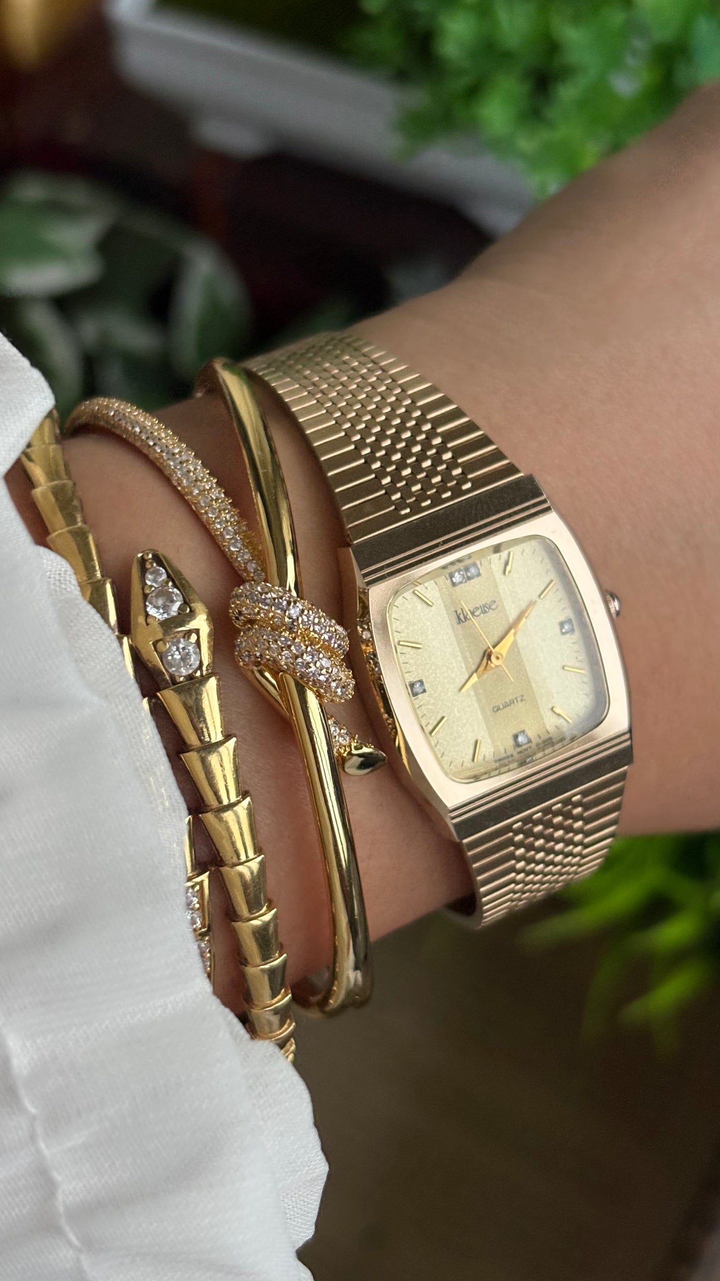 Vintage Klaeuse Swiss Watch in Gold Tone