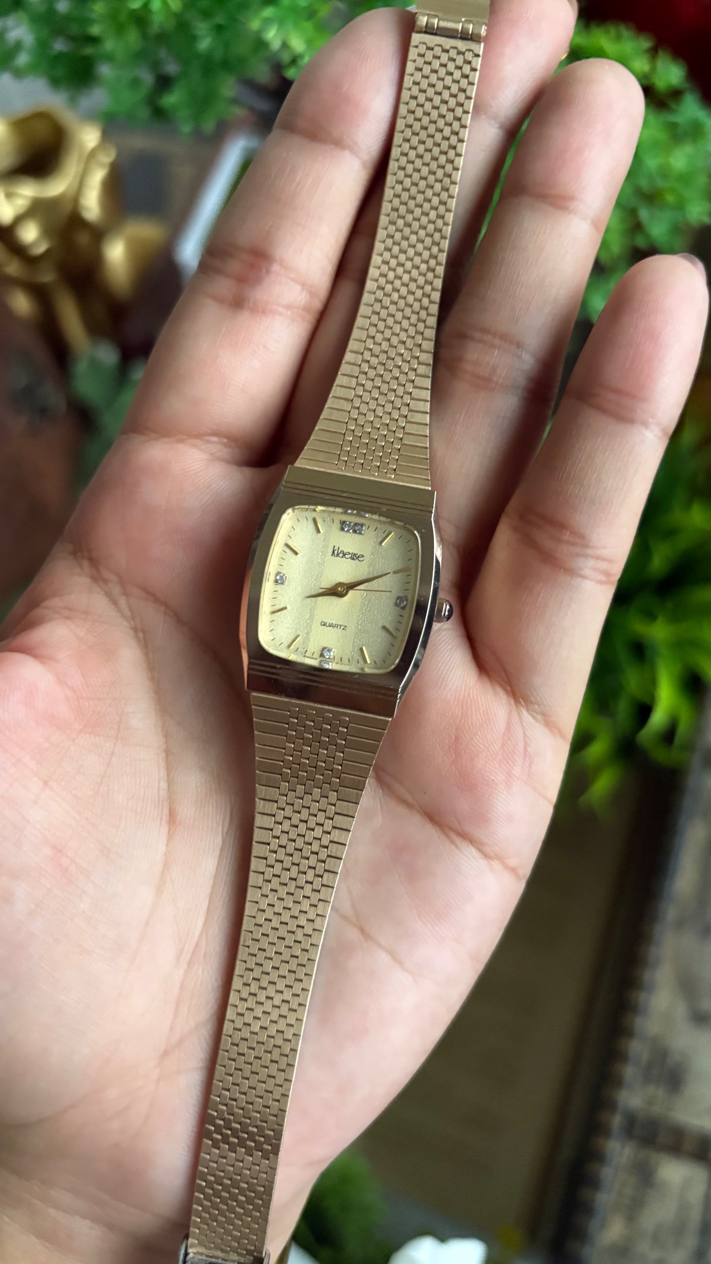 Vintage Klaeuse Swiss Watch in Gold Tone