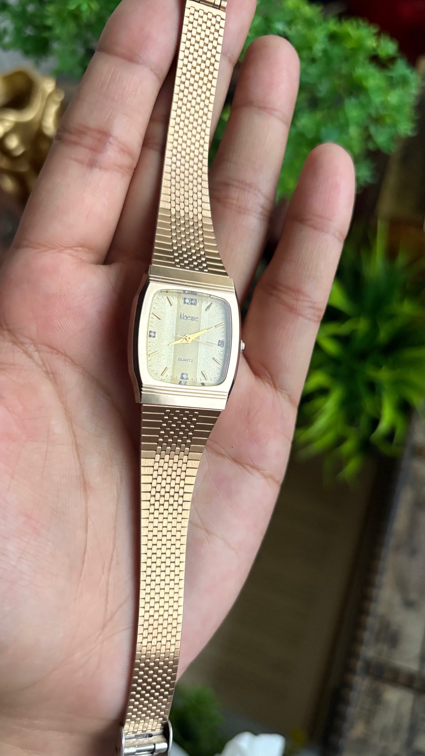 Vintage Klaeuse Swiss Watch in Gold Tone