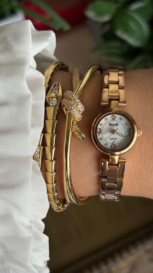 Vintage Marelli Italy Watch in Rose Gold Tone