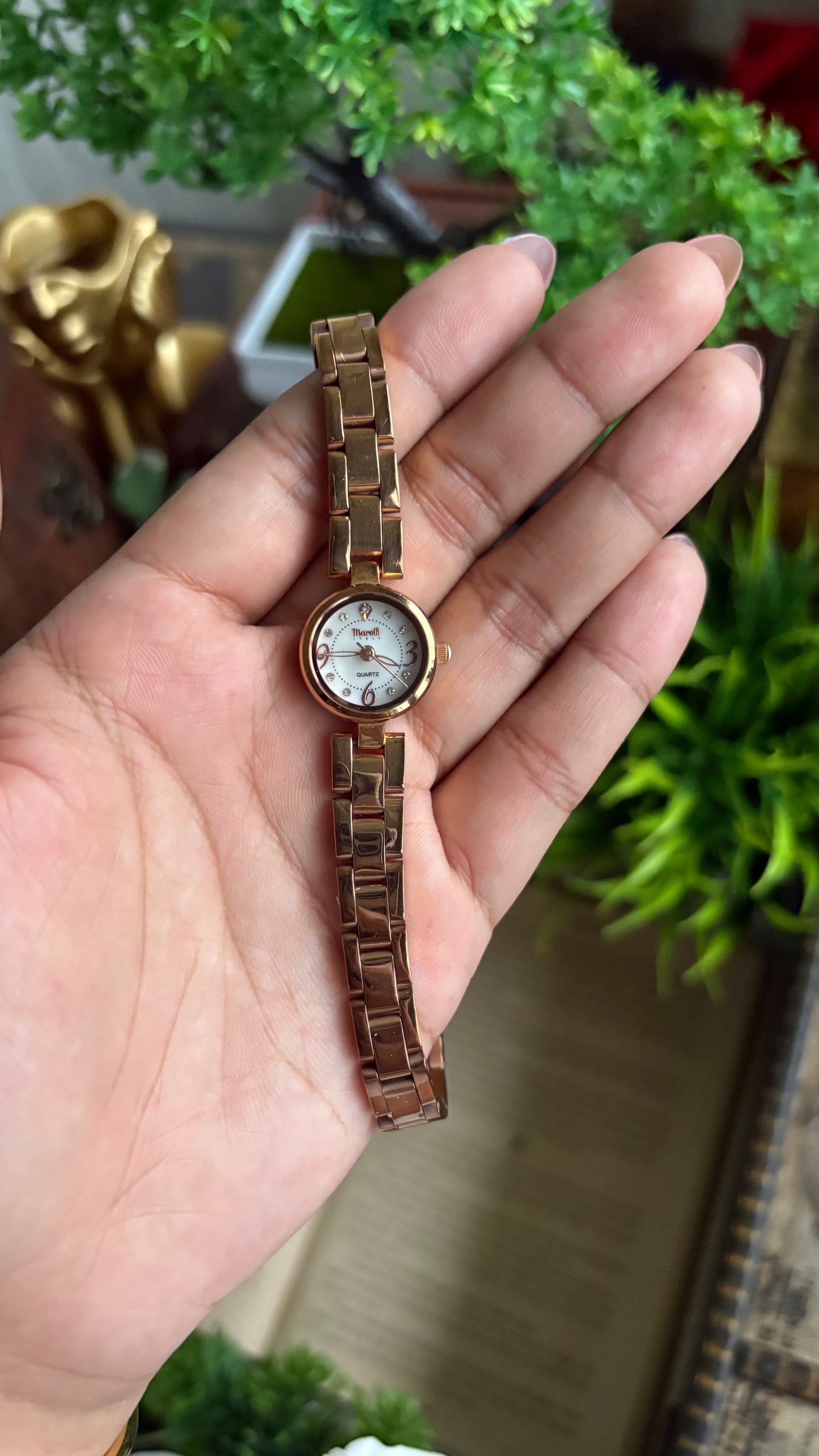 Vintage Marelli Italy Watch in Rose Gold Tone