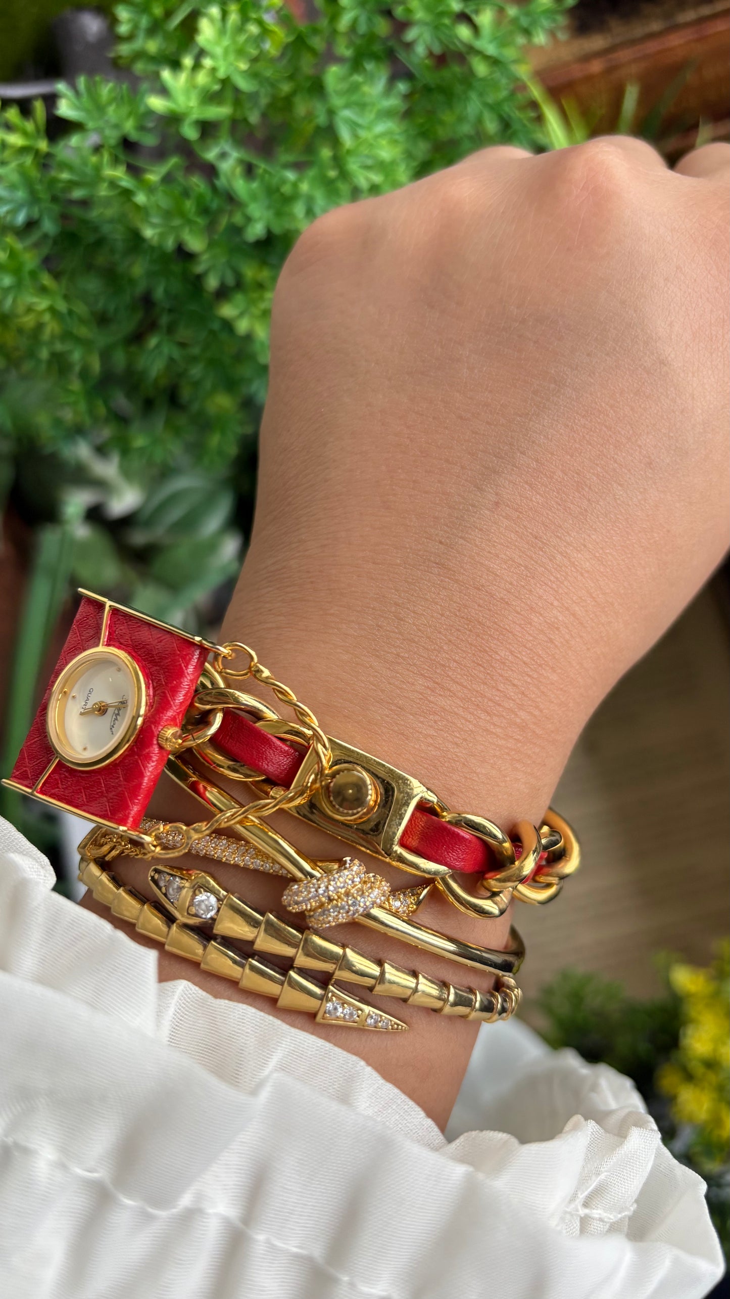 Extremely Rare Beautiful Vintage Bag Charm Watch in Gold Tone Hermes Style