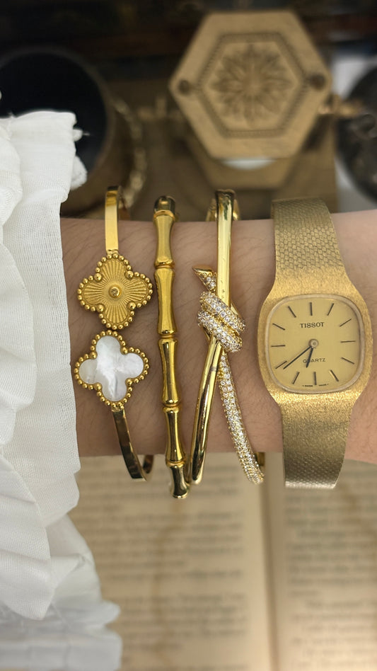 Vintage Tissot Swiss Mini Tank Watch in Gold Tone Quartz
