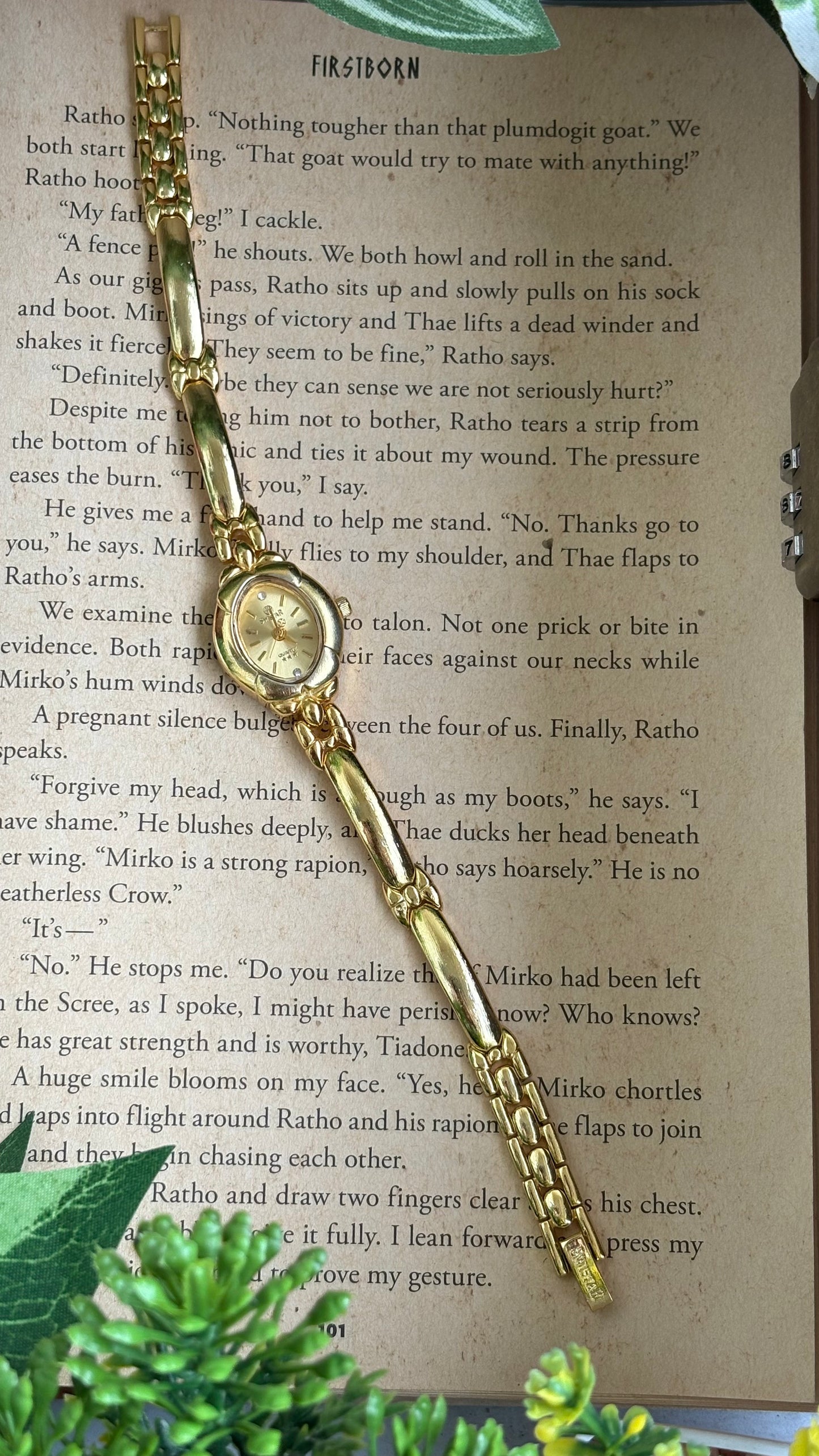 Vintage Coquette Swistar Swiss Watch in Gold Tone 22K Gold Electroplated