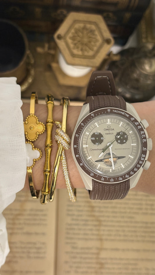 Rare Vintage Omega-Swatch Swiss Collaboration Mission to Saturn Watch in Silver Tone Quartz