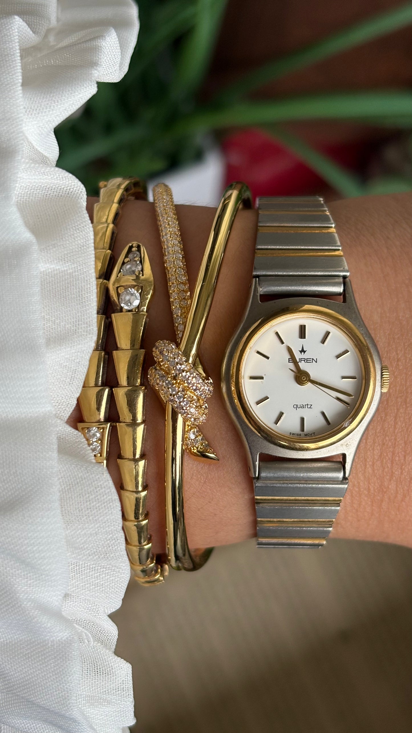 Vintage Buren Swiss Watch in Two-Tone