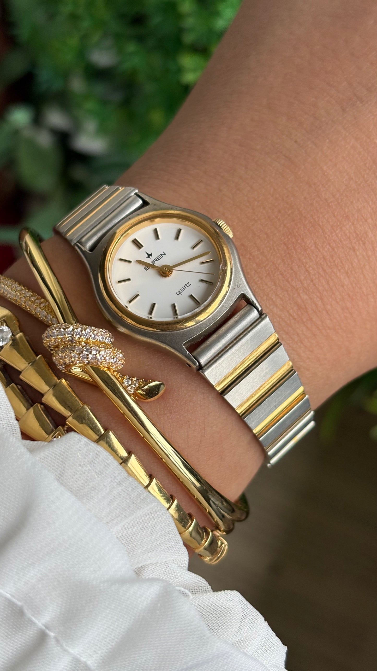 Vintage Buren Swiss Watch in Two-Tone